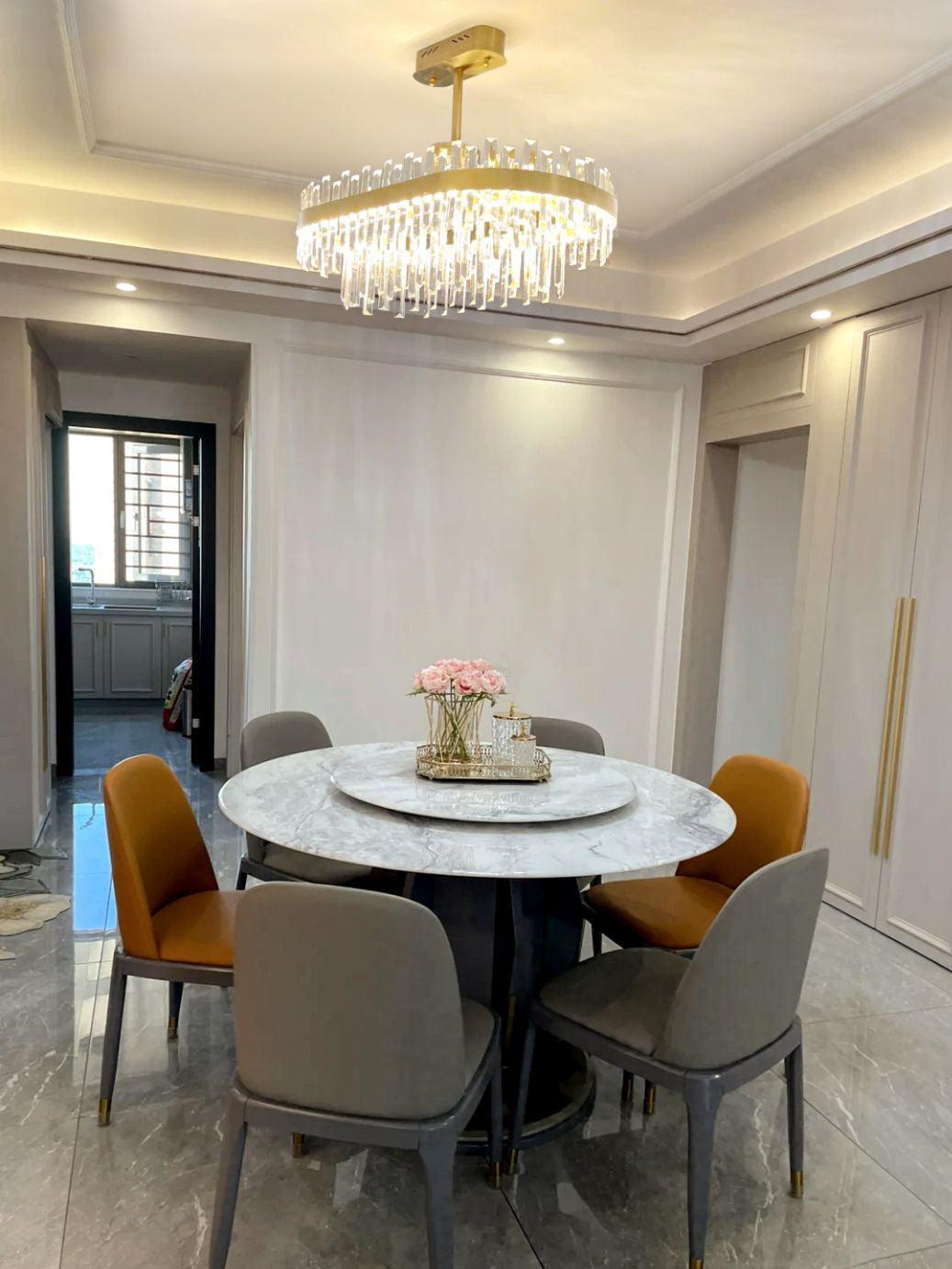 Drum Glass Chandelier  ∅ 23.6″~39.4''-Sylvia Space