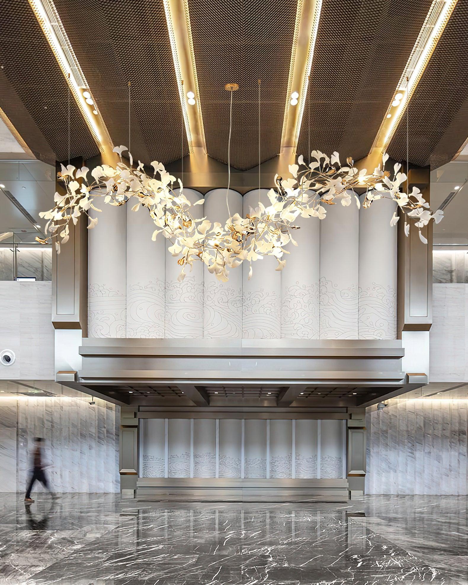 Ginkgo Tip Tlying Chandelier with 2 models-Sylvia Space