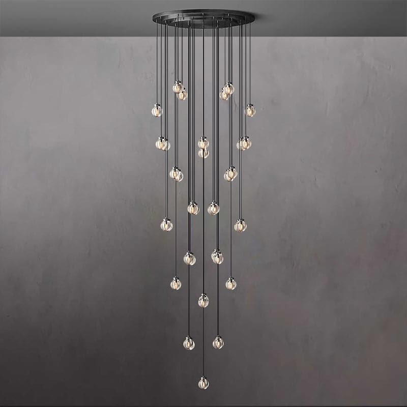 Pearl Round Chandelier 48"-Sylvia Space