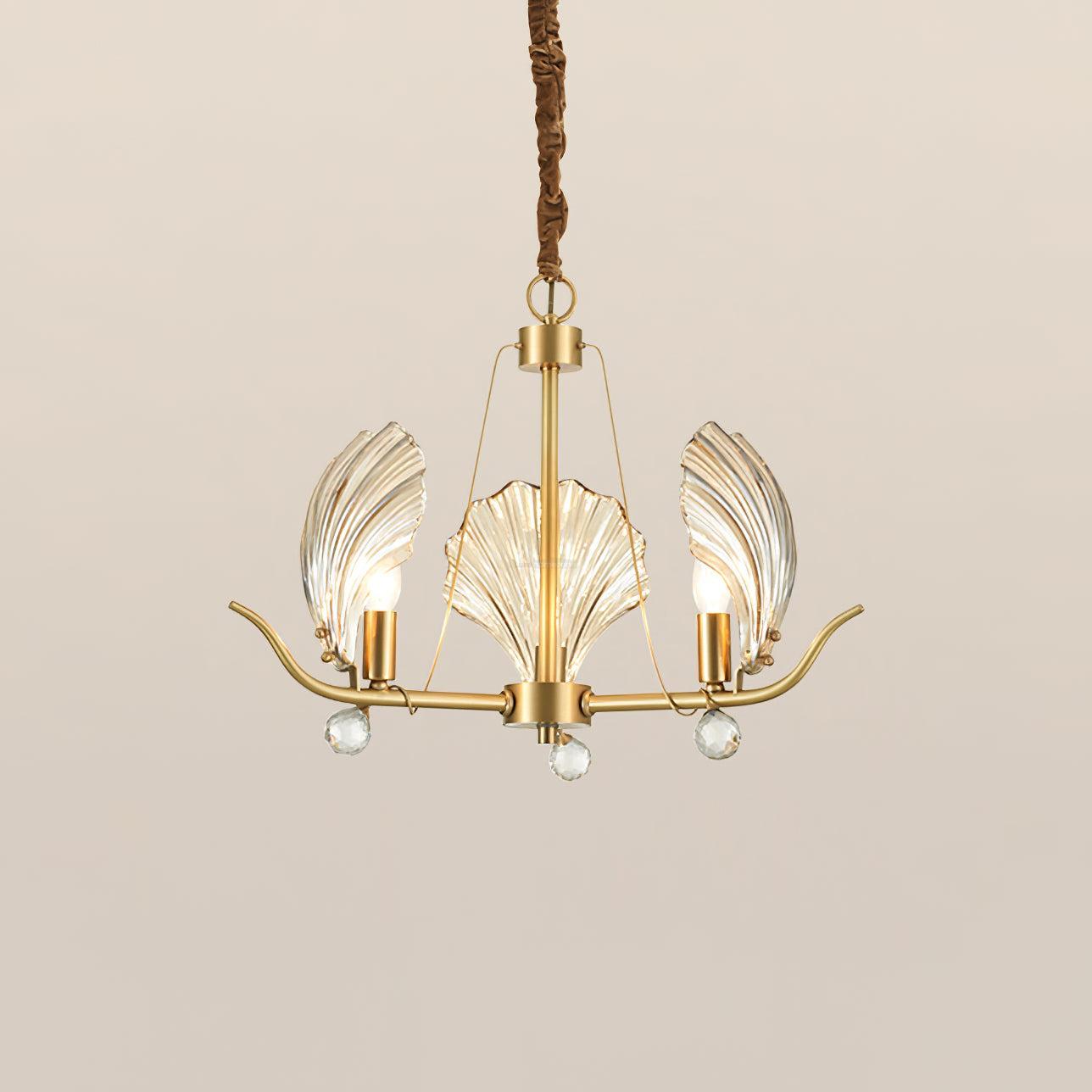 Shell Crystal Chandelier with 3/6/8 heads-Sylvia Space
