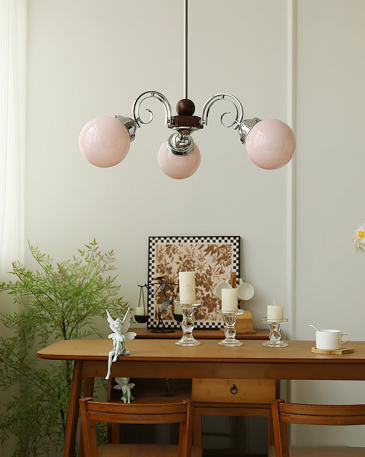 Kotter Cream Chandelier with 3/5 heads-Sylvia Space