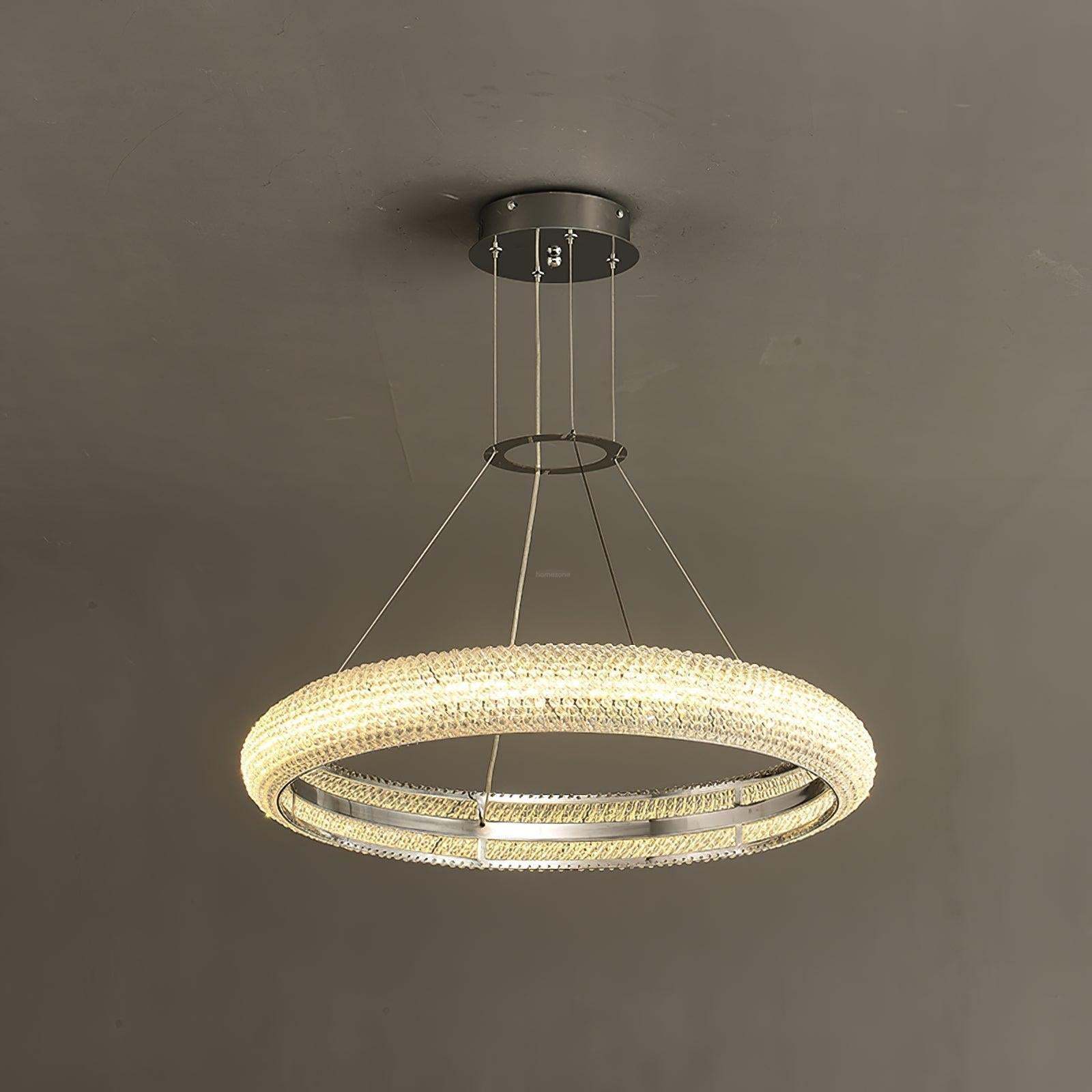 Asscher Ring Chandelier ∅ 17.7″-Sylvia Space