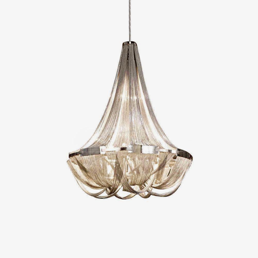 Tassel Aluminum Chain Chandelier ∅ 23.6″-Sylvia Space