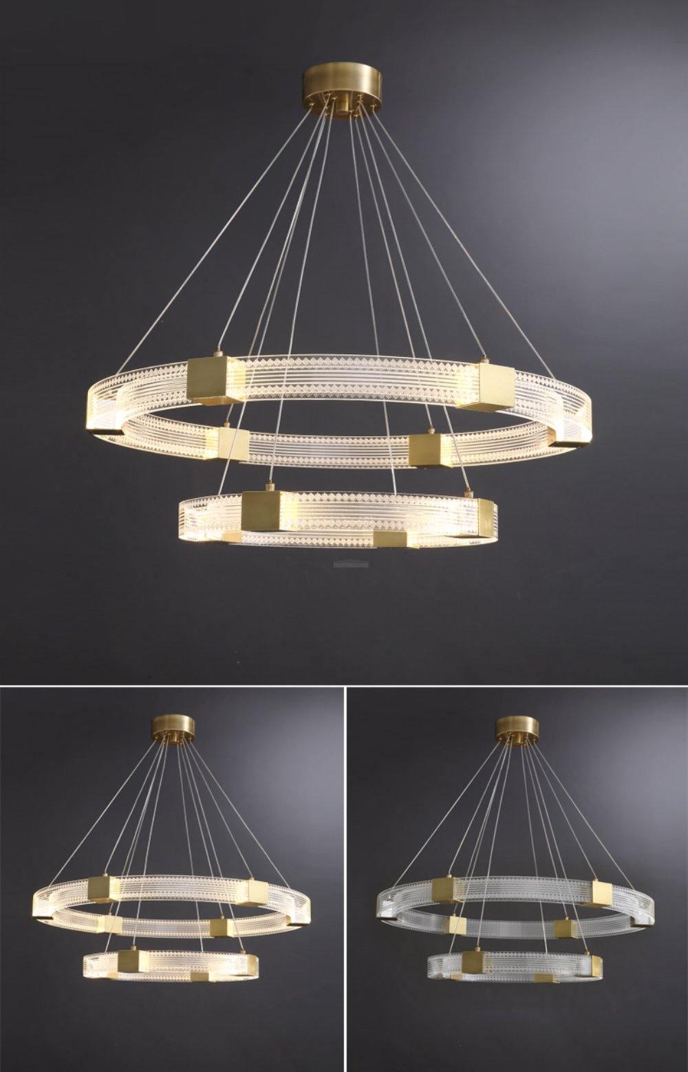 Parallel Ring LED Chandelier ∅ 25.6″-Sylvia Space