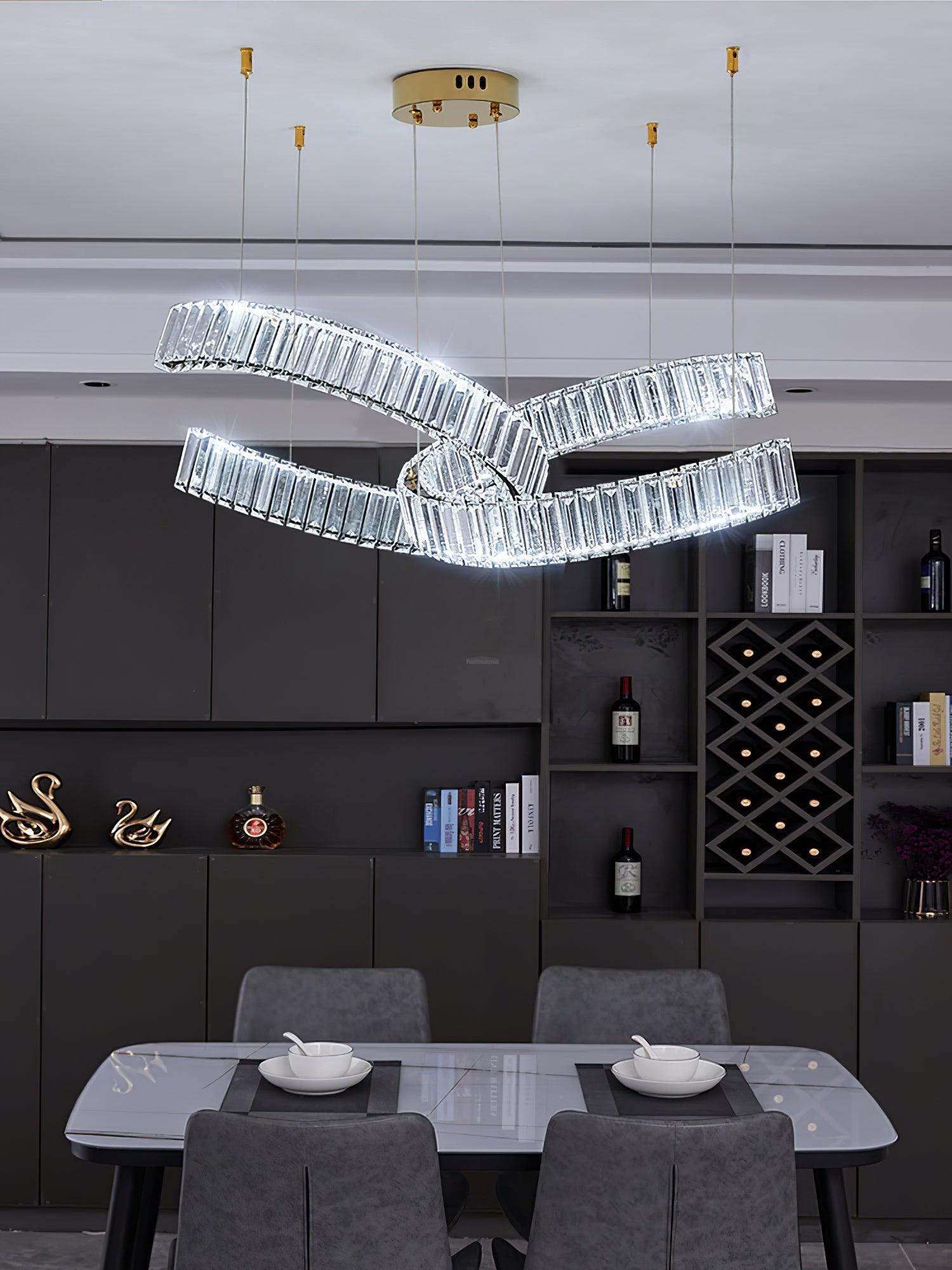 Vortex Double Circular Chandelier-Sylvia Space