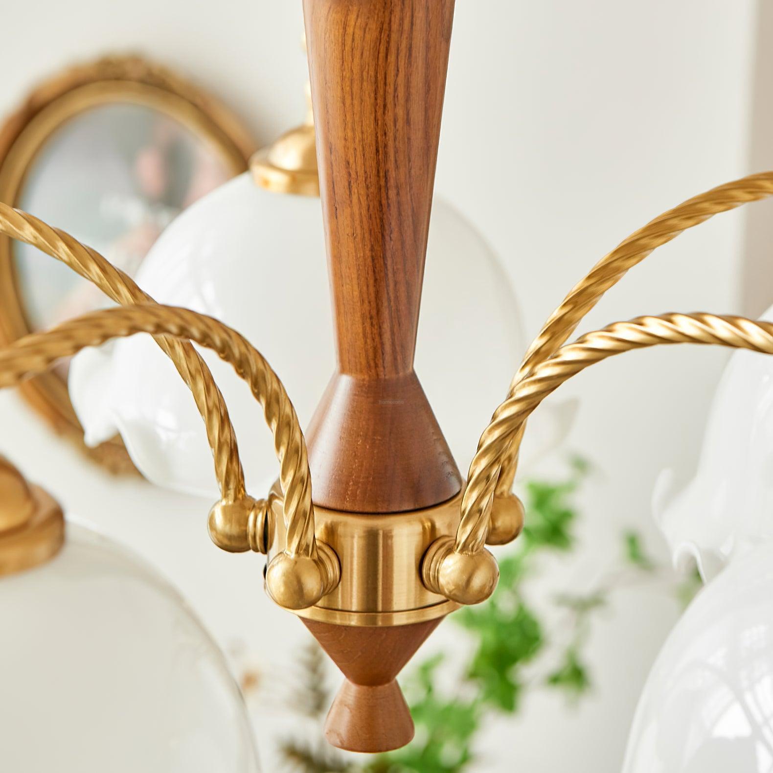 Milky Flower Chandelier ∅ 27.6″-Sylvia Space