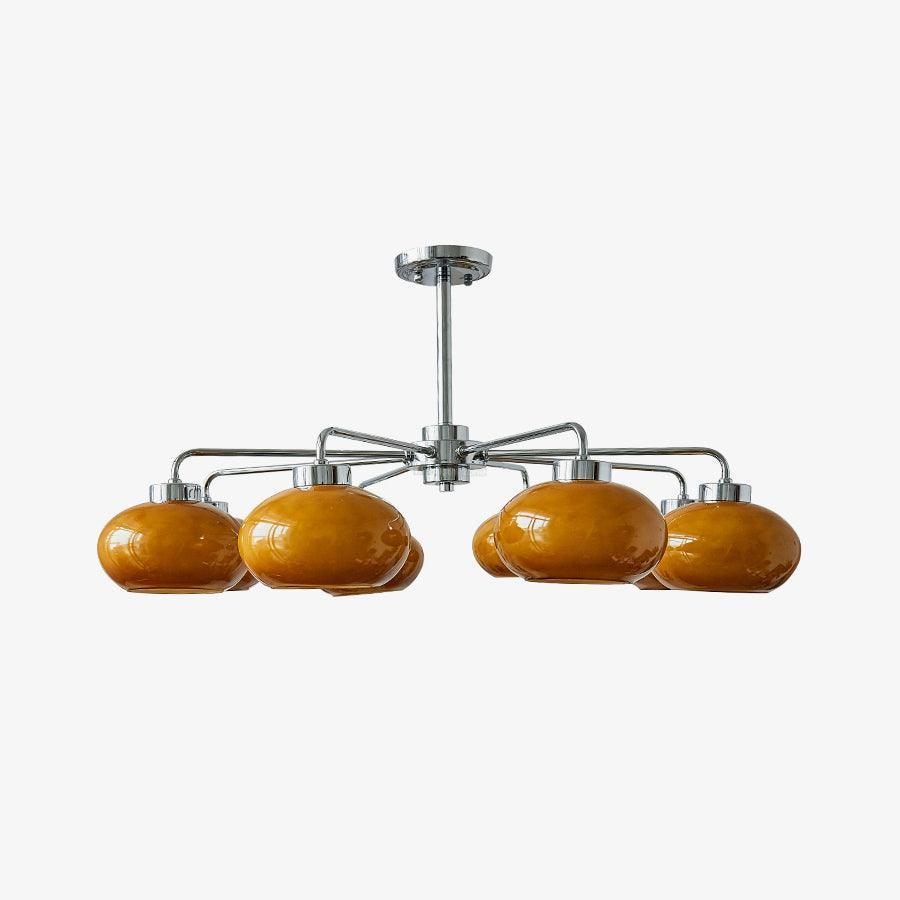 Oval Persimmon Chandelier ∅ 21.7″-Sylvia Space