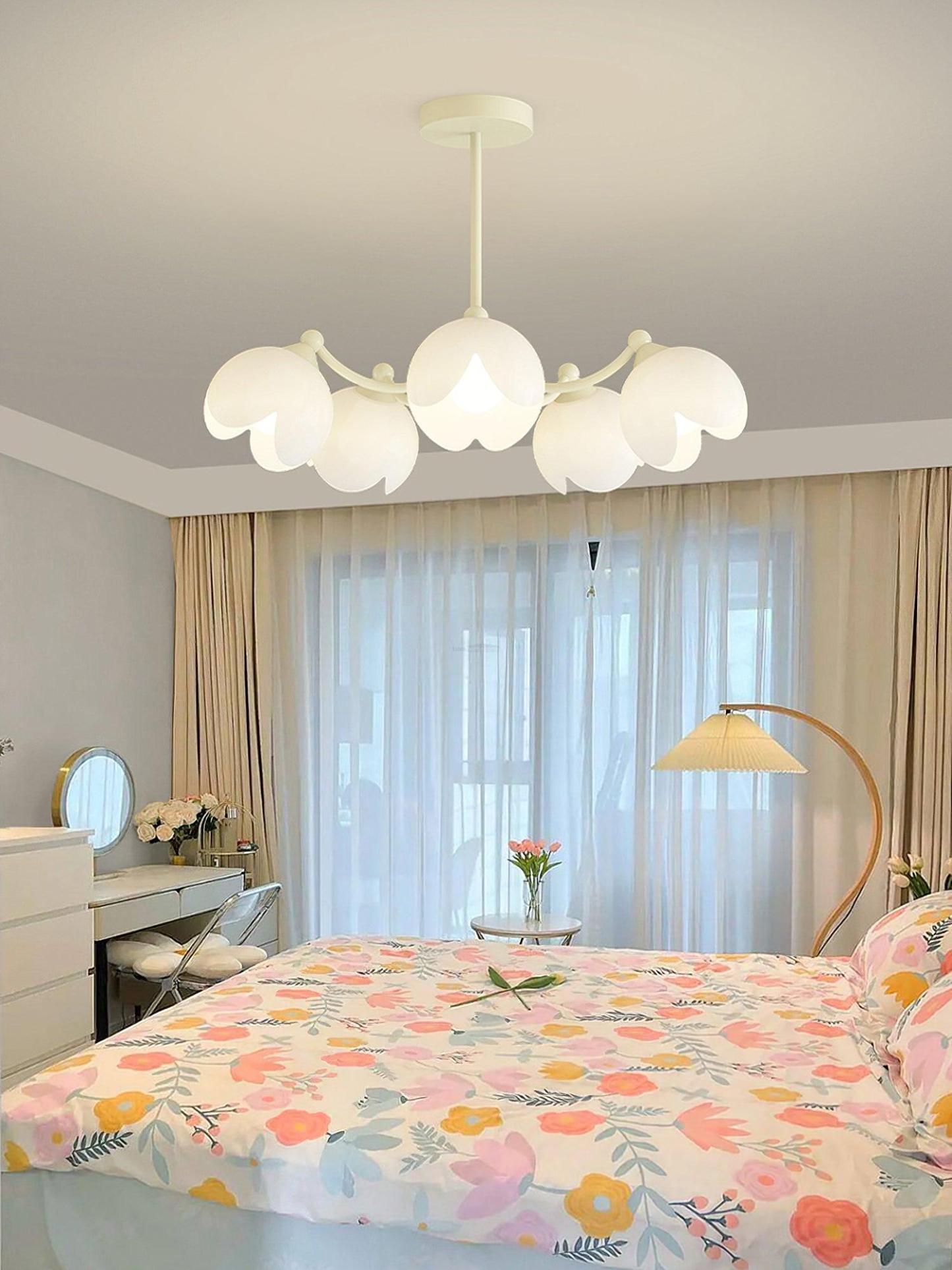 Murano Cream Chandelier with 3/5/6/8 heads-Sylvia Space