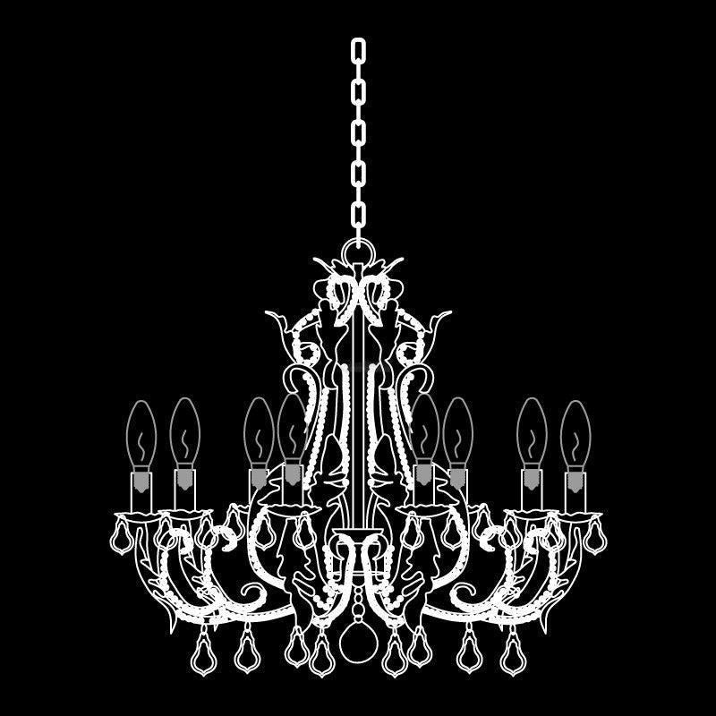 Candle Holder Chandelier with 5/6/8 heads-Sylvia Space