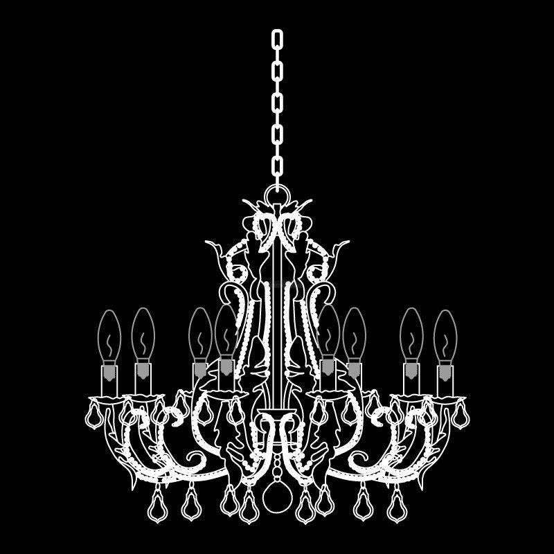 Candle Holder Chandelier with 5/6/8 heads-Sylvia Space