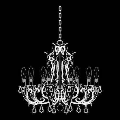 Candle Holder Chandelier with 5/6/8 heads-Sylvia Space