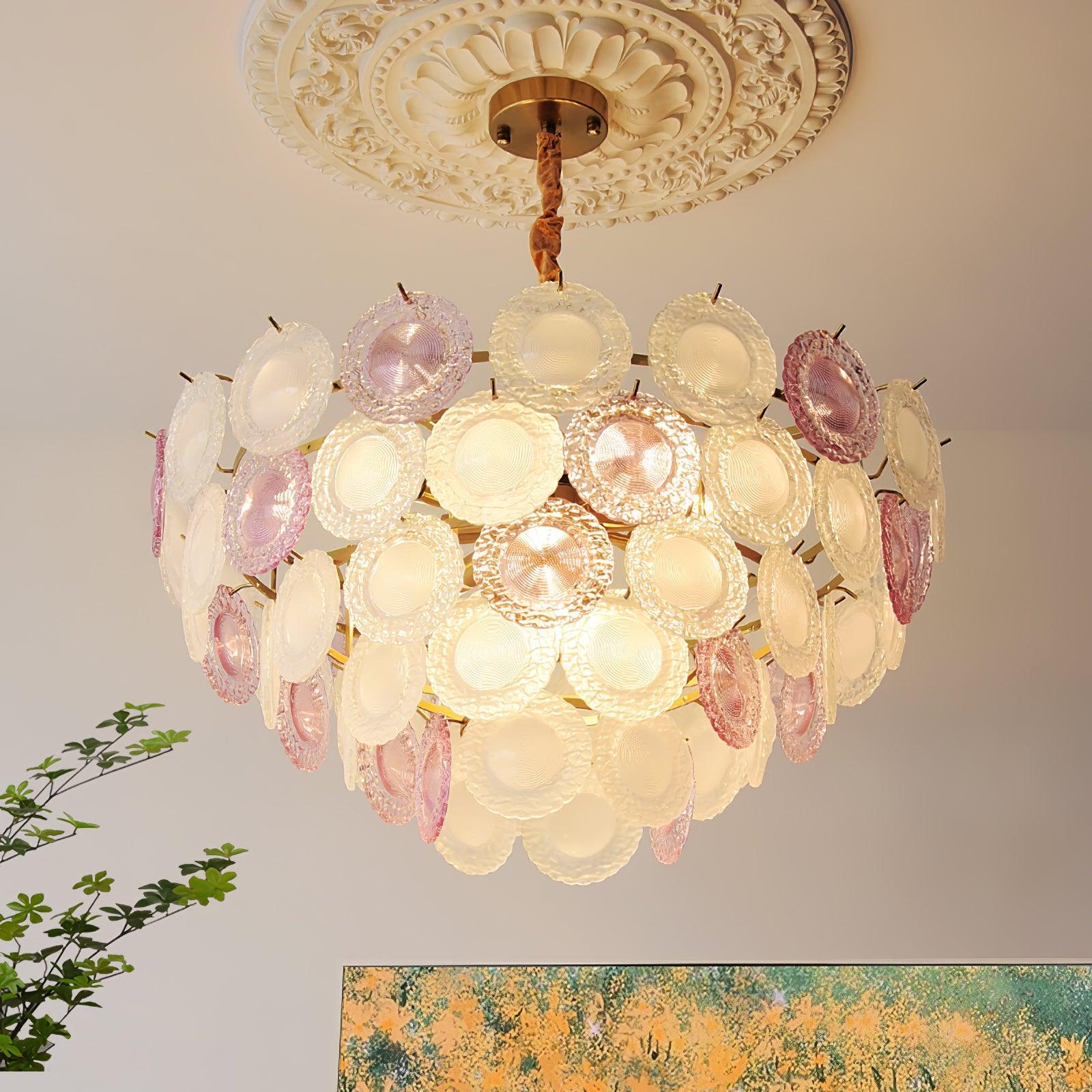 Rainbow Chandelier with Round/Long canopy-Sylvia Space