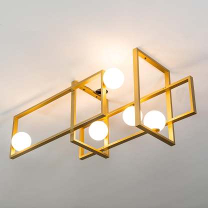 Mondrian Glass Ceiling Light L 47.2″-Sylvia Space