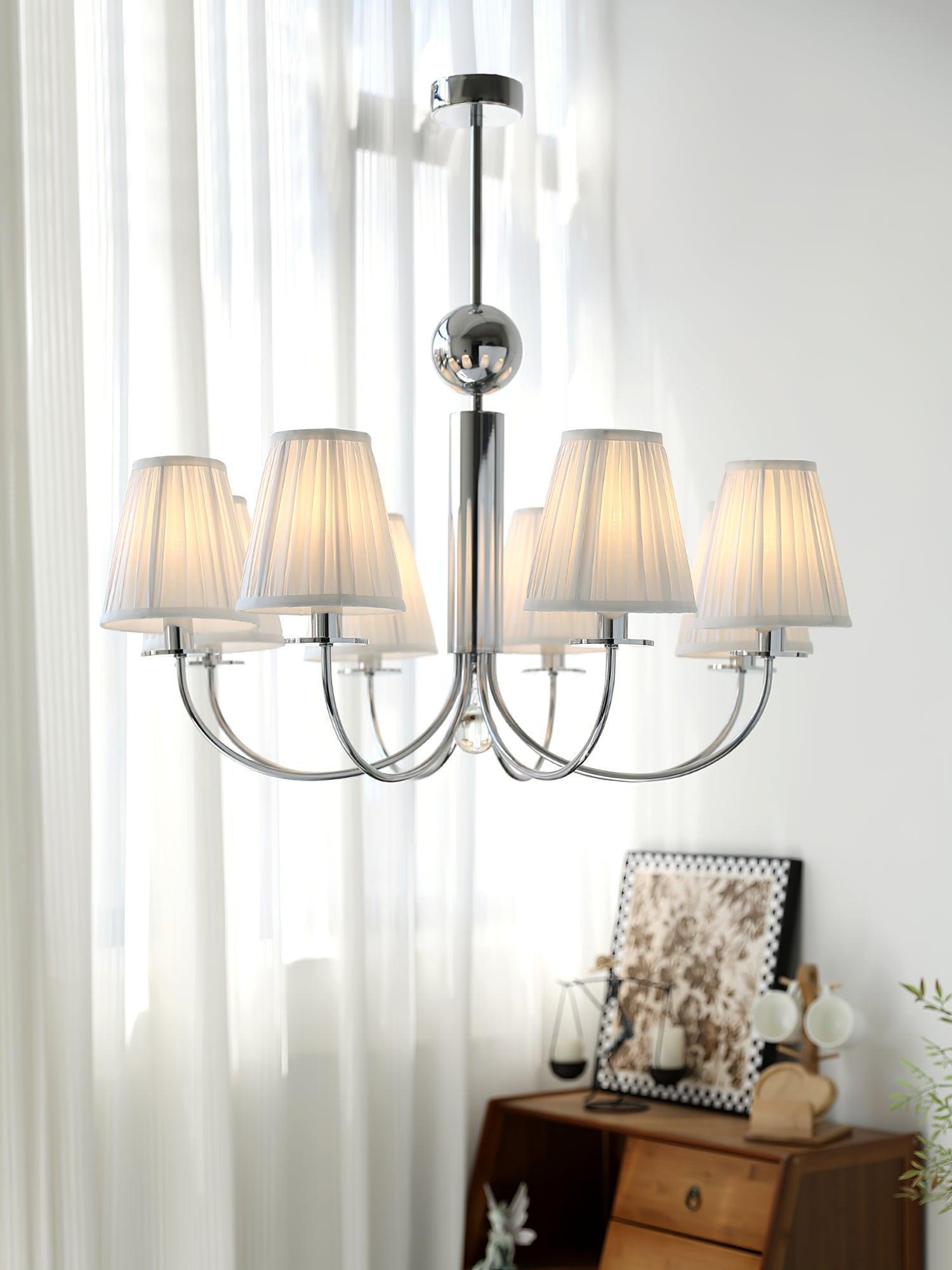 Simplicity Chrome Chandelier Φ 19.7″-Sylvia Space