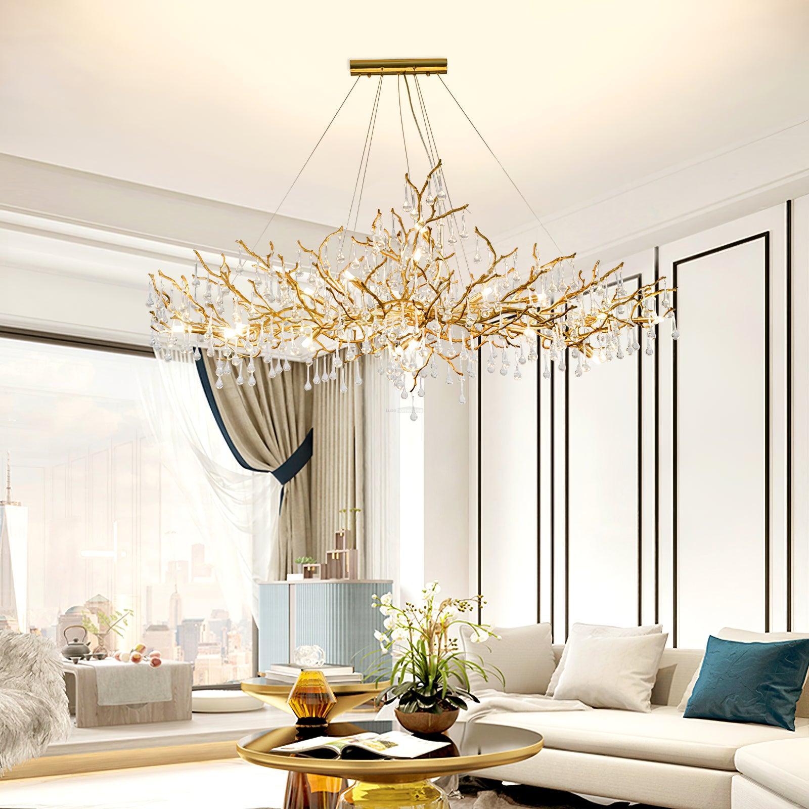 Bijou Tear Drop Style Chandelier-Sylvia Space