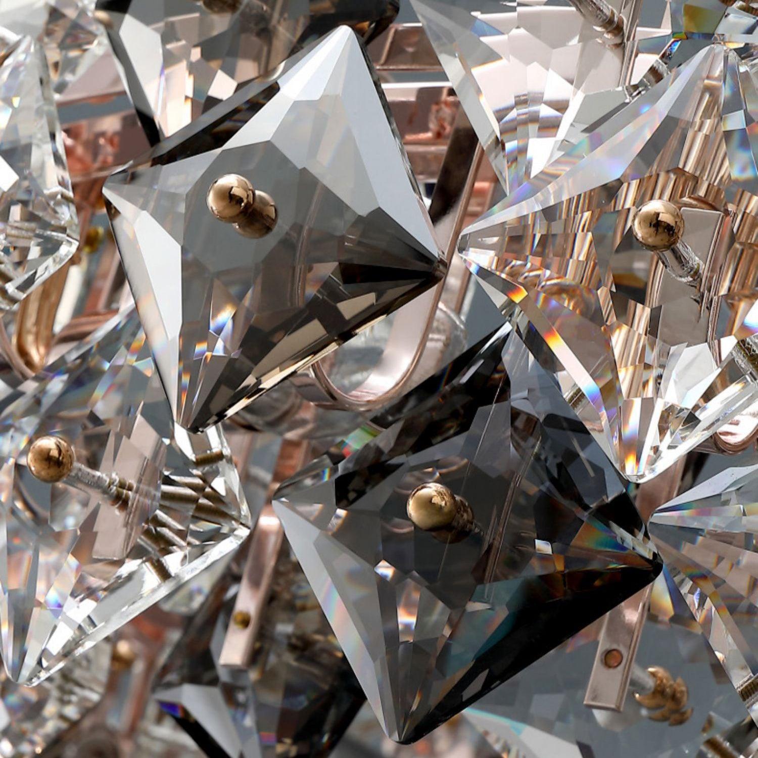 Scale Crystal Round Chandelier Φ 23.6″-Sylvia Space