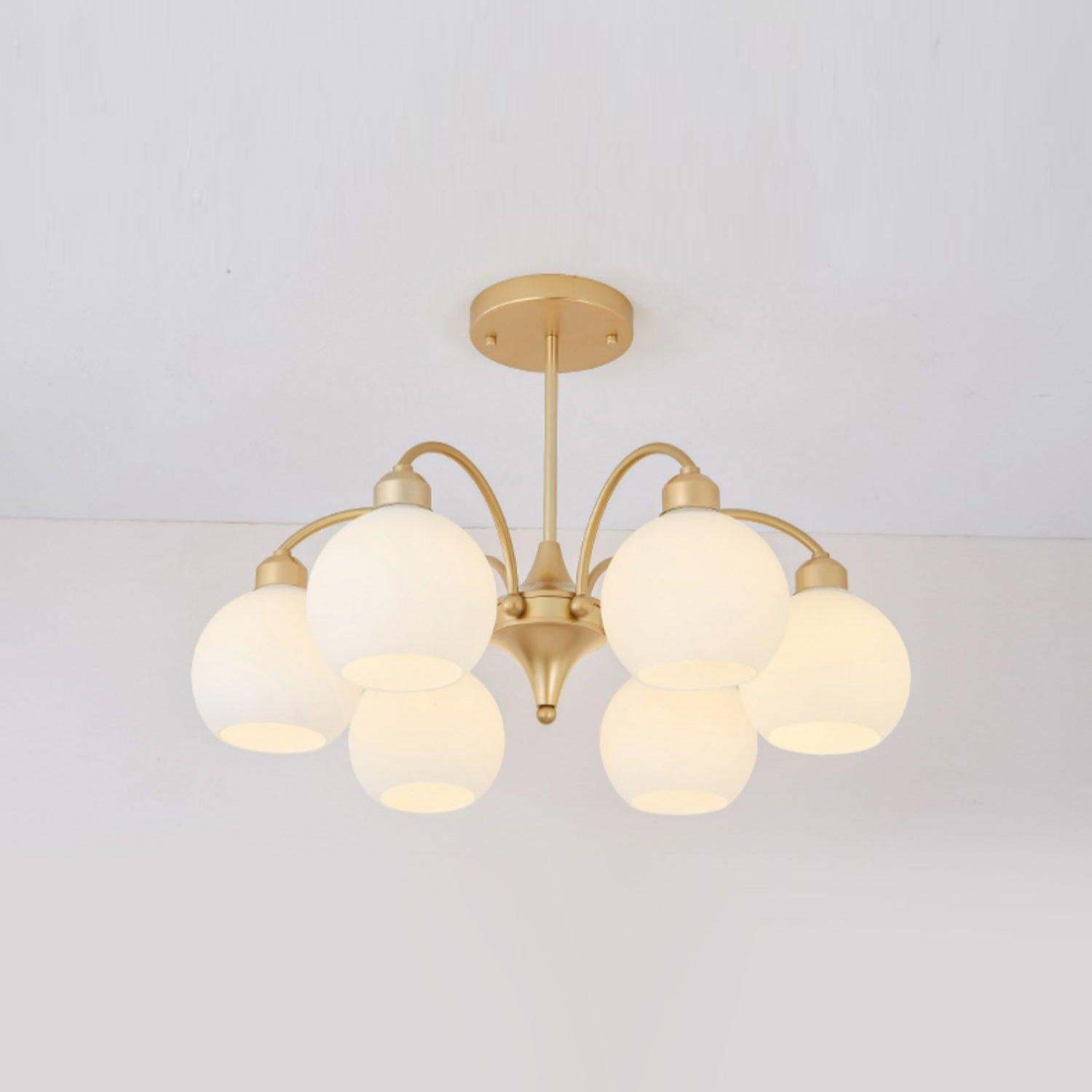 Sculptural Glass Chandelier with 6/8/10 heads-Sylvia Space