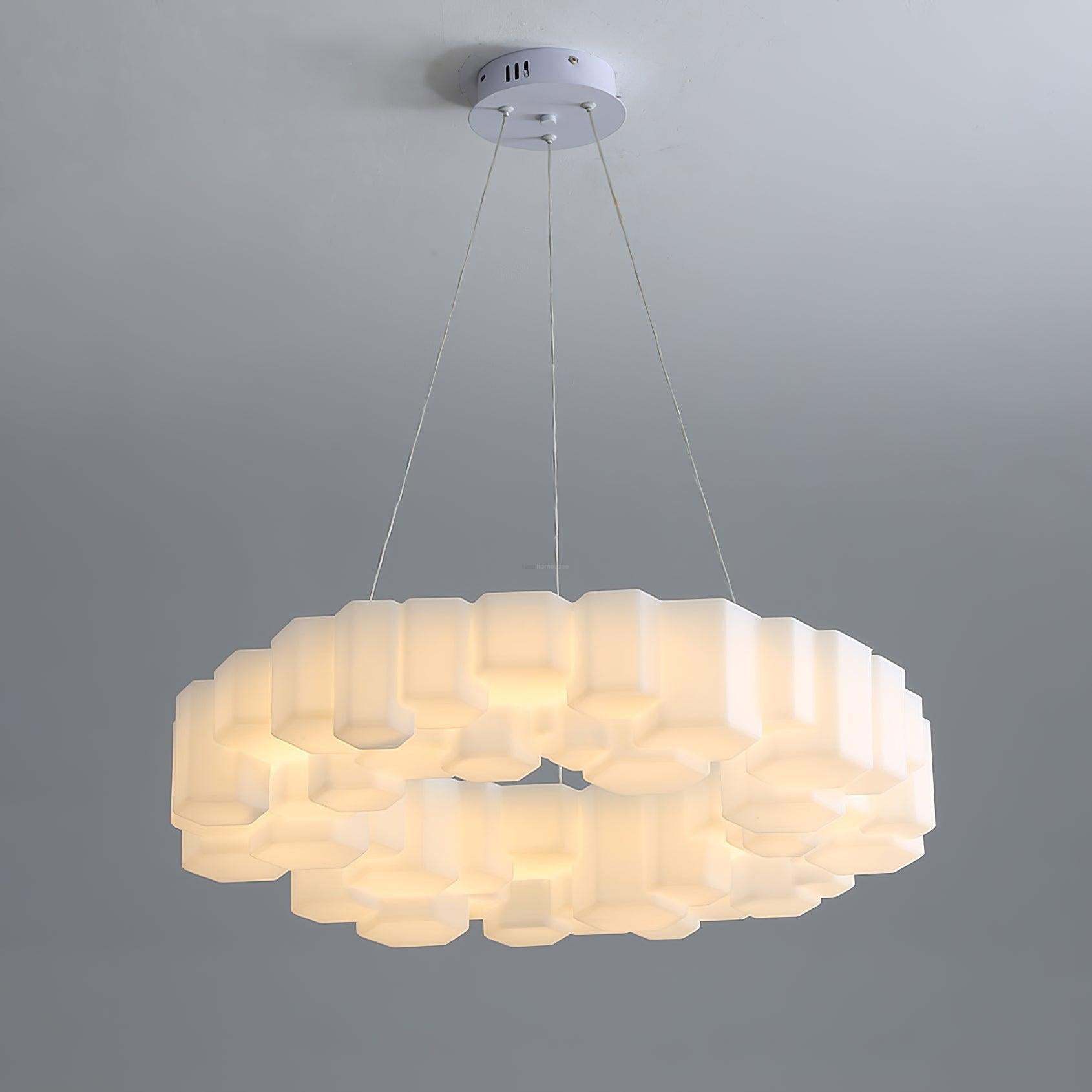 Honeycomb Chandelier ∅ 26.7″-Sylvia Space
