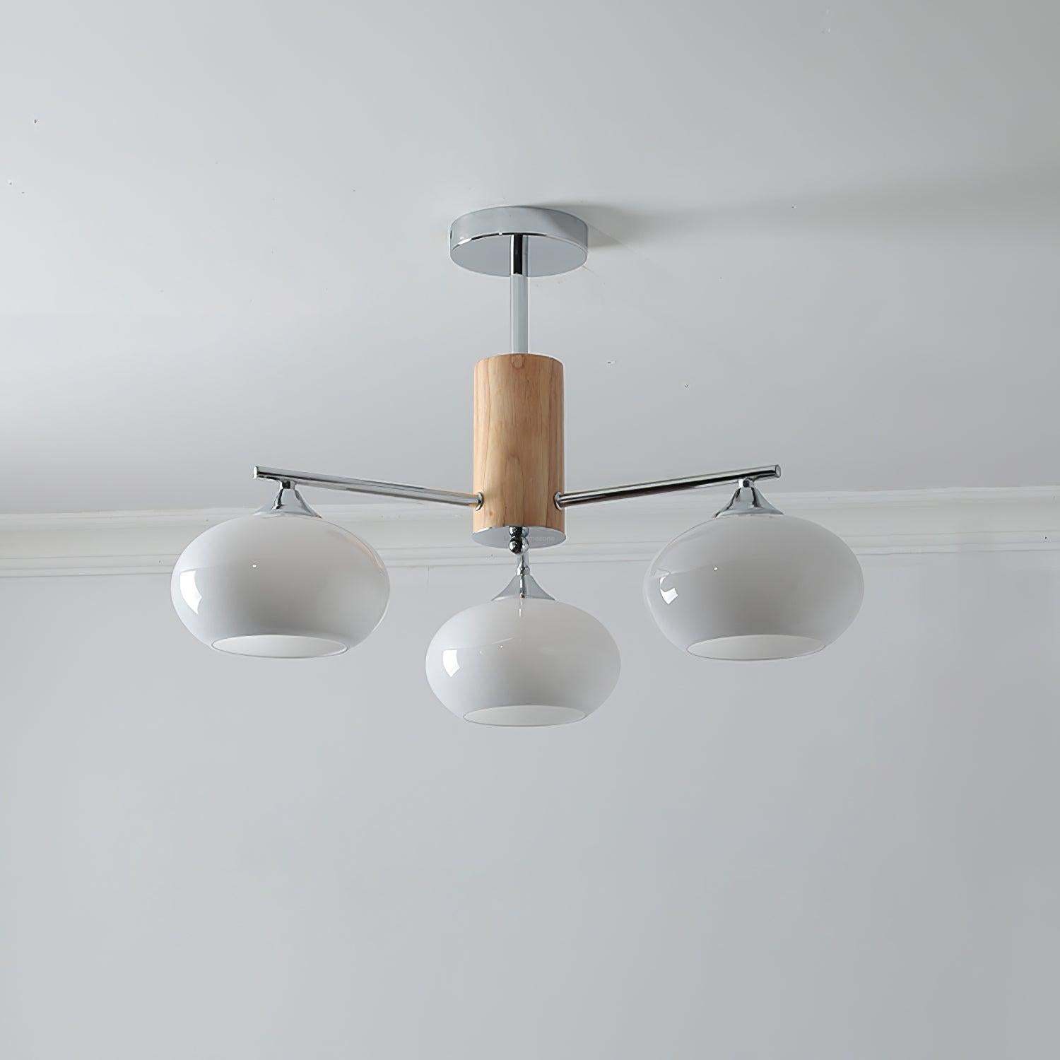 Elliptical Persimmon Chandelier with 3/6/8 heads-Sylvia Space