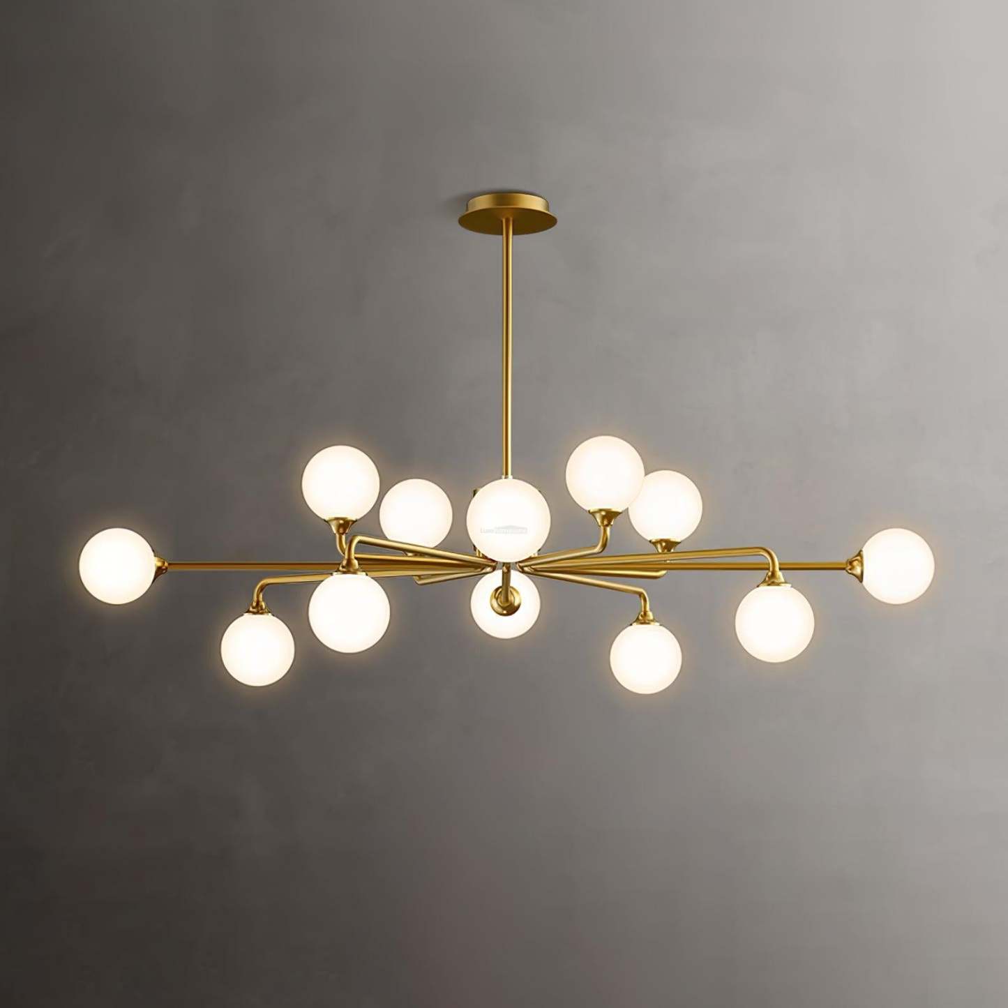 Staggered Glass Globes Chandelier with 6/9/12 heads-Sylvia Space