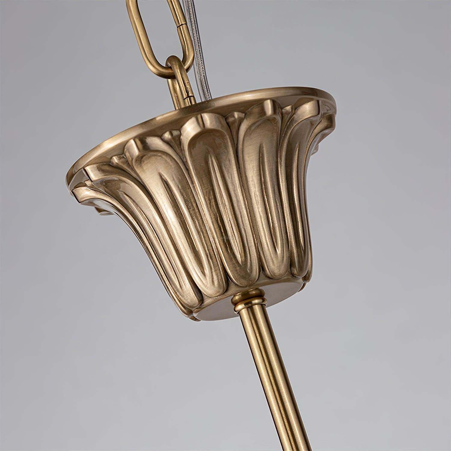 Brass Pastoral Flower Chandelier with 6/8/10 heads-Sylvia Space