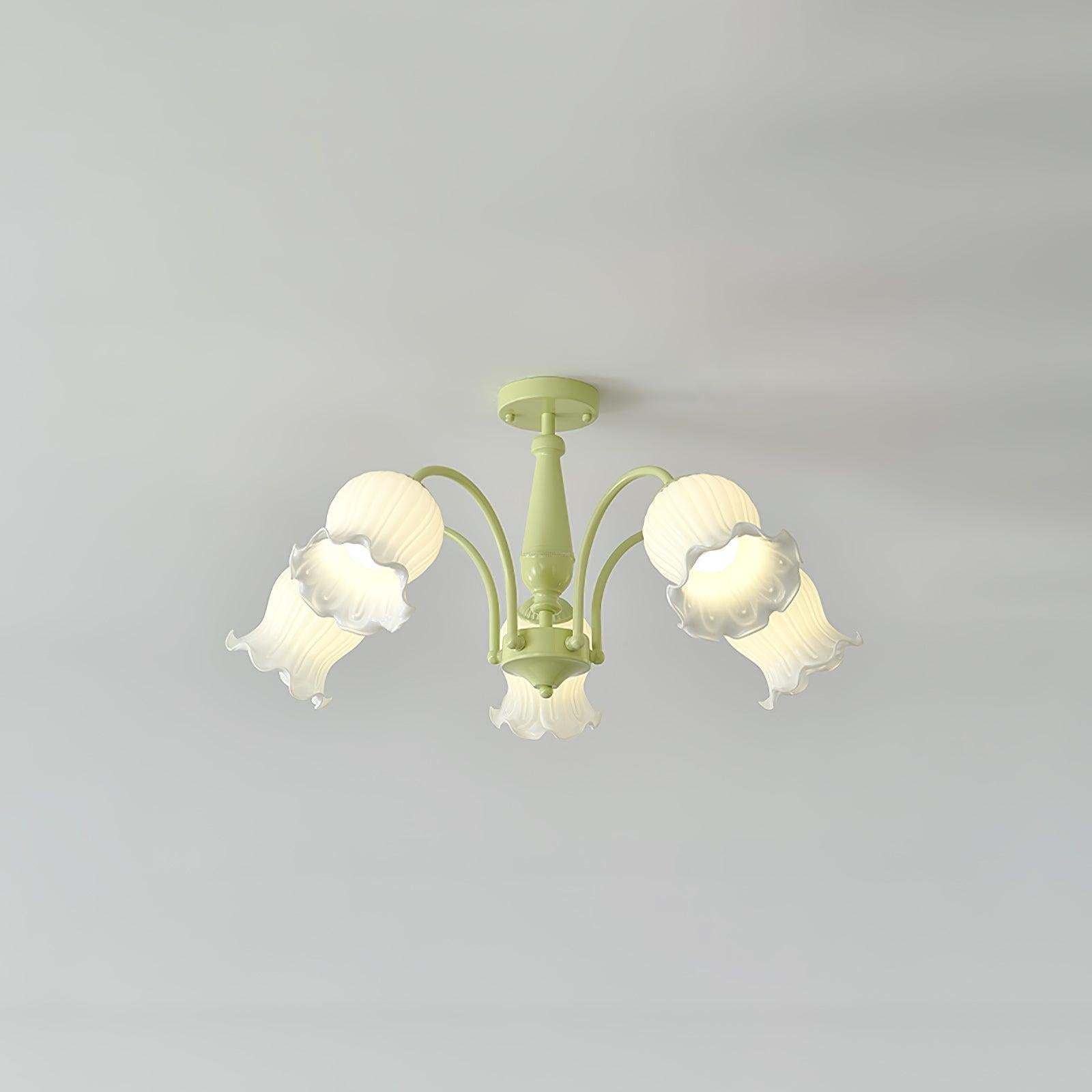 Trumpet Flower Chandelier with 4/5/6/8 heads-Sylvia Space