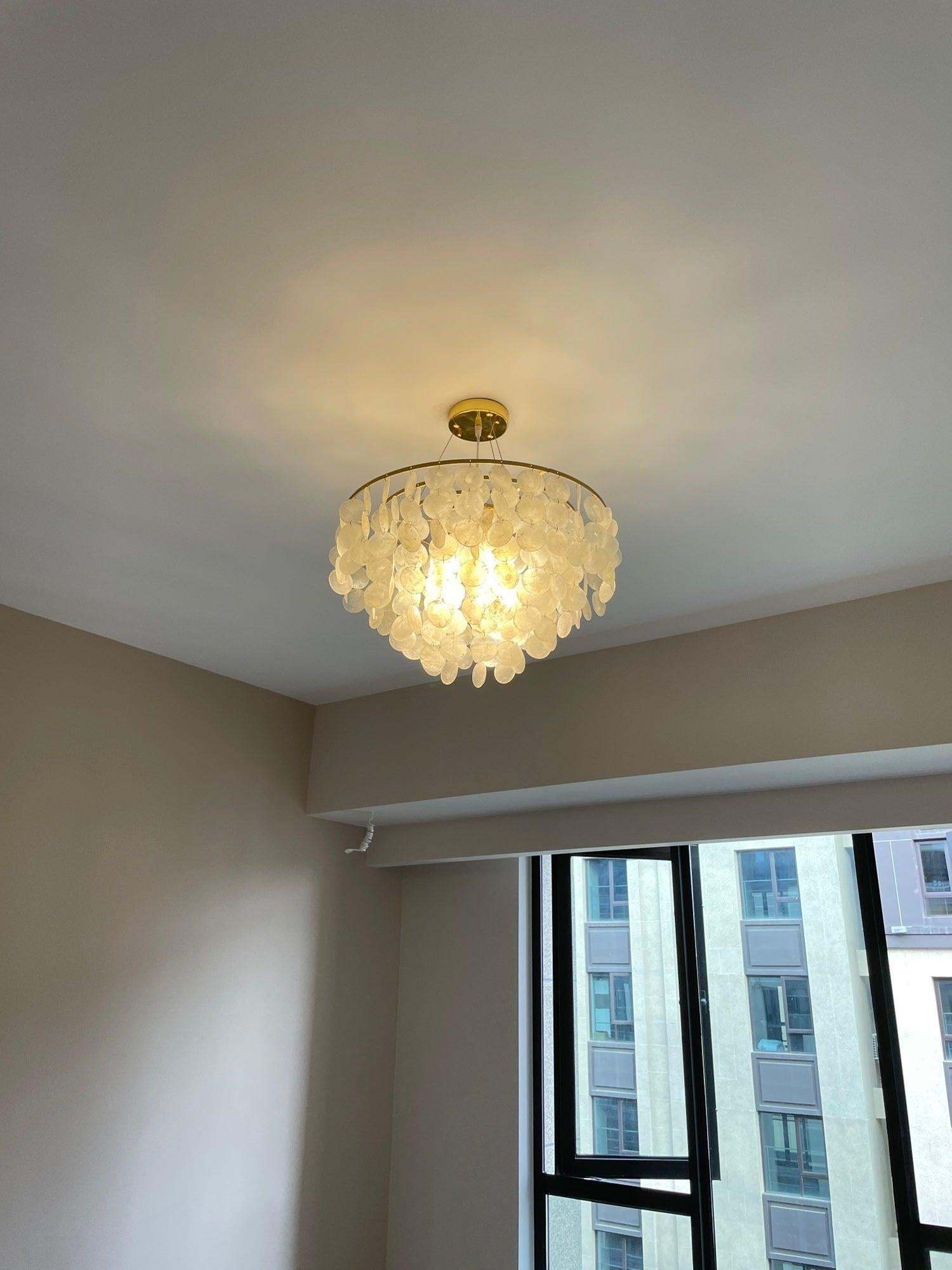 Shell Wind Chime Chandelier ∅ 19.7″-Sylvia Space