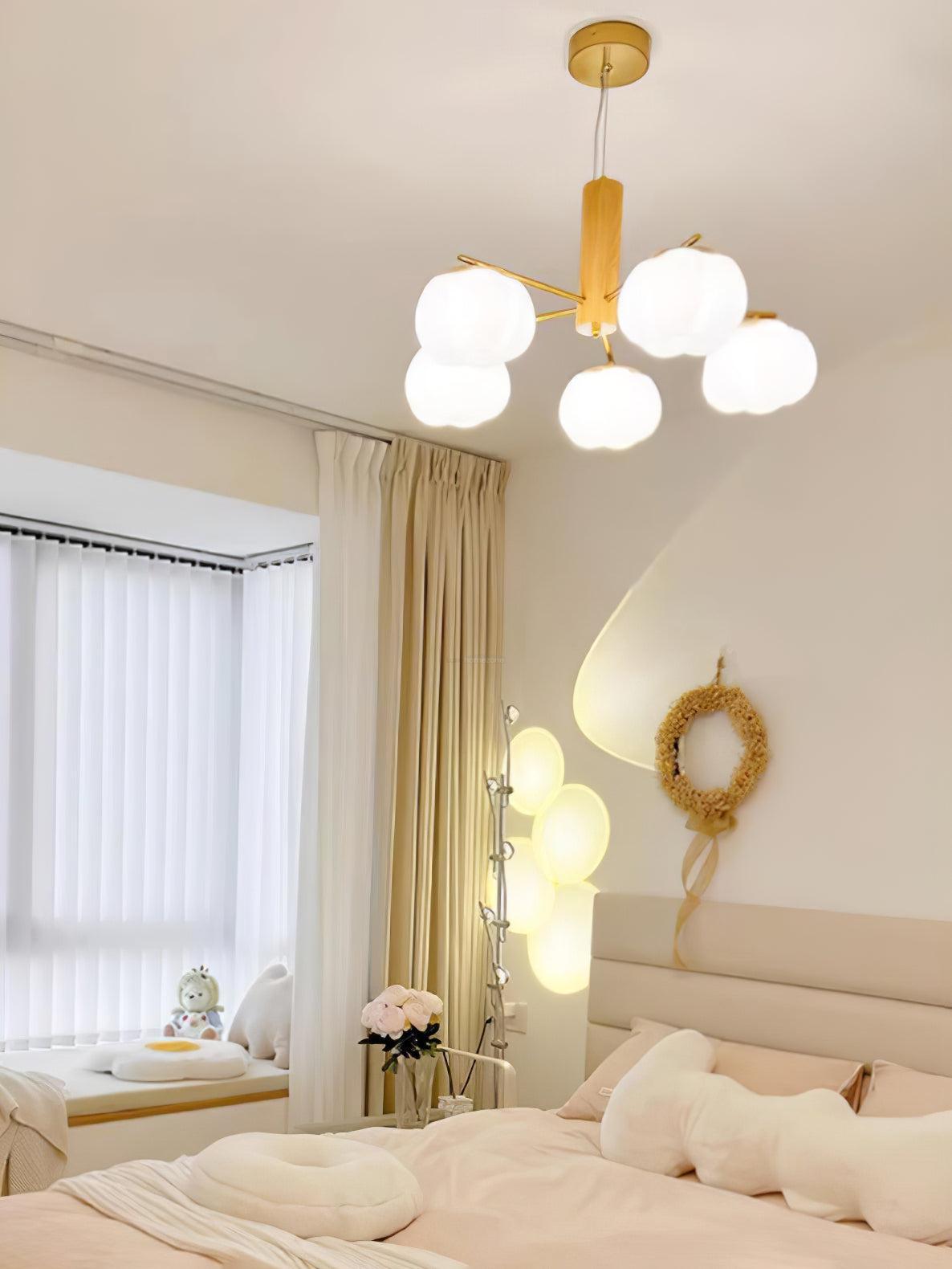 Cotton Balls Round/Linear Chandelier-Sylvia Space