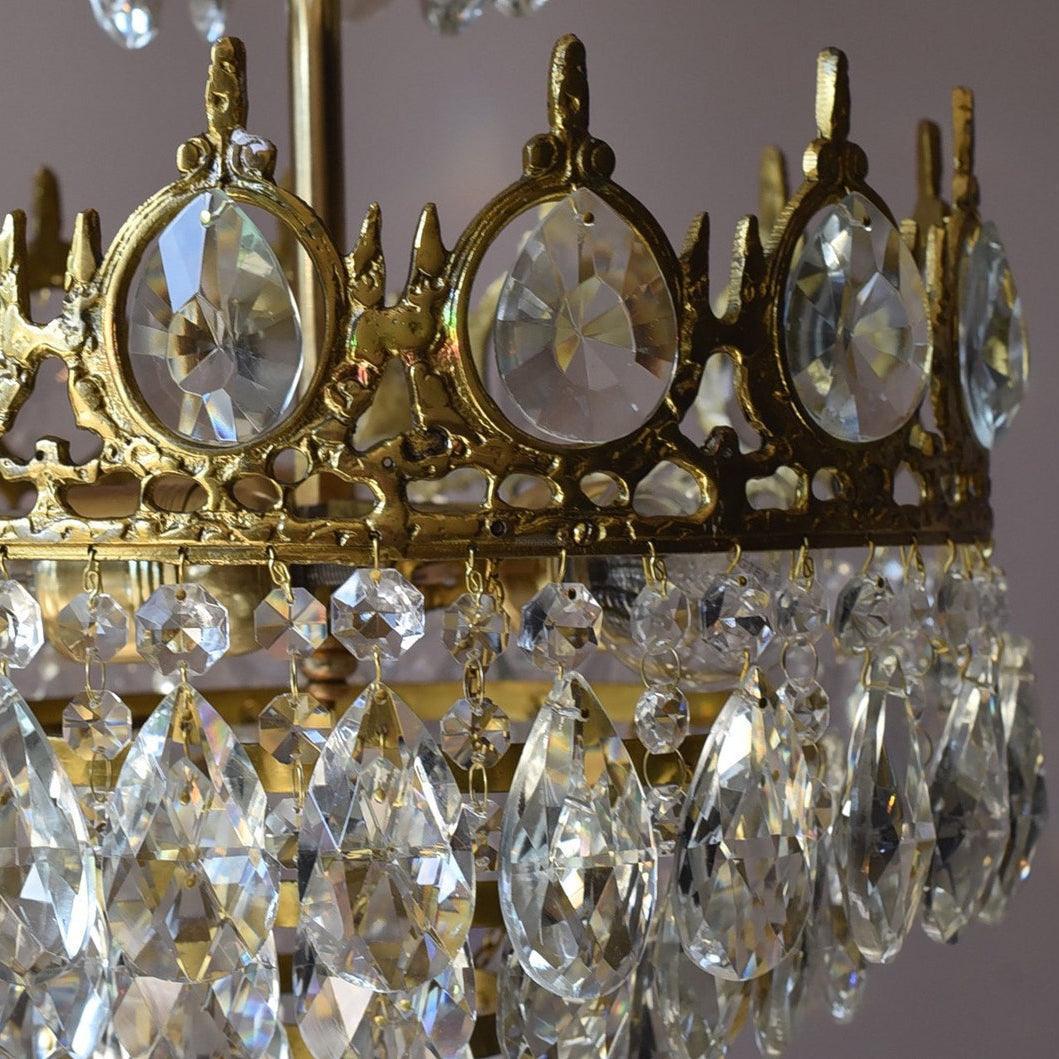 Vintage Crystal Chandelier-Sylvia Space