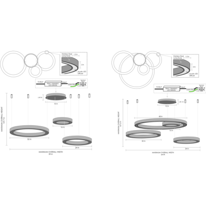 Aria Multi Light Chandelier