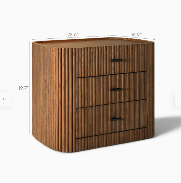 Astor 23" Fluted Nightstand