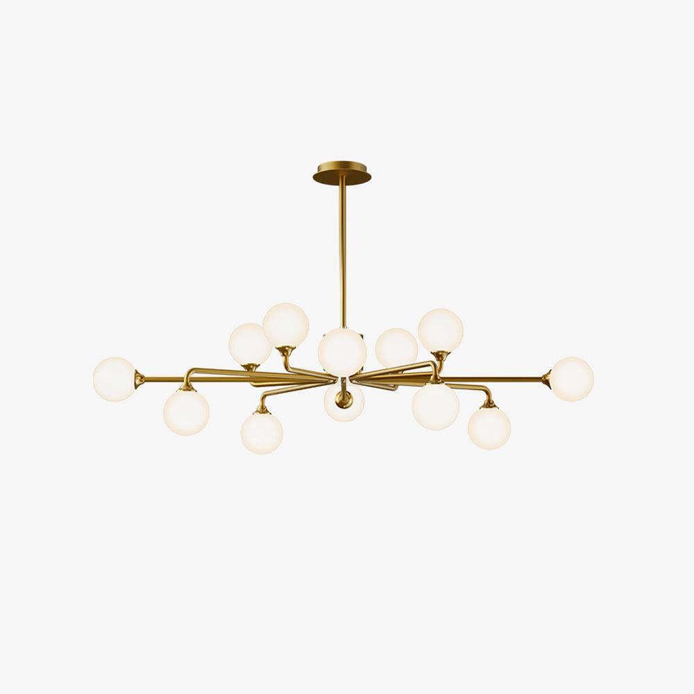 Staggered Glass Globes Chandelier with 6/9/12 heads-Sylvia Space