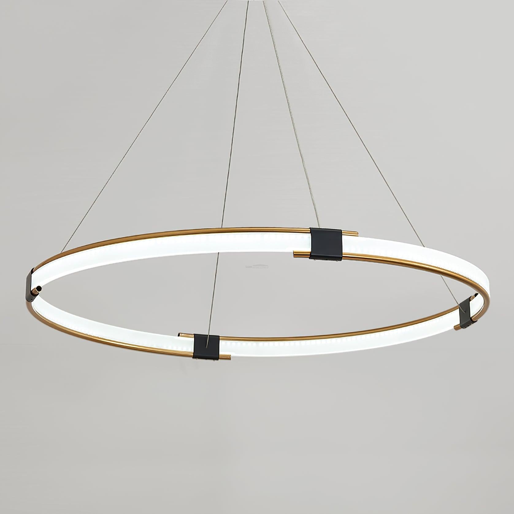 Gold Round Ring Chandelier-Sylvia Space
