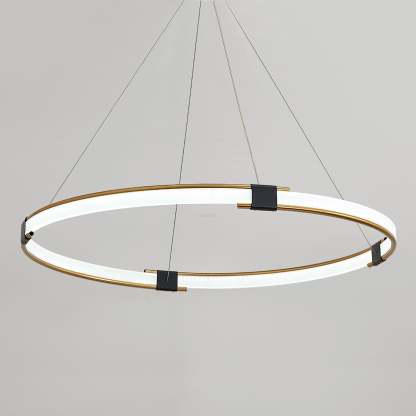 Gold Round Ring Chandelier-Sylvia Space