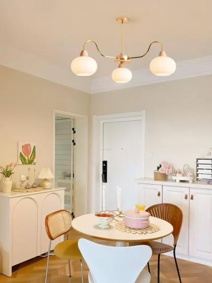 Glass Persimmon Chandelier with 3/5/6/8 heads-Sylvia Space