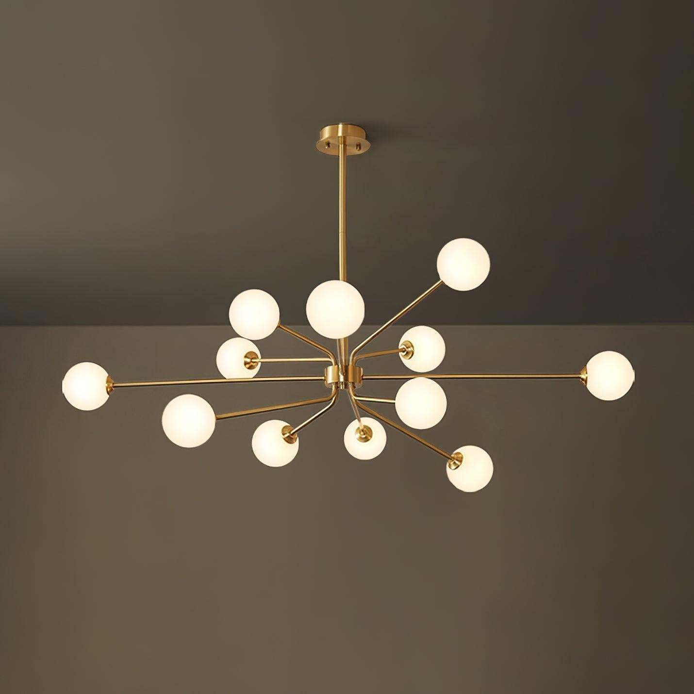 Solaire Arm Chandelier with 6/9/12 heads-Sylvia Space