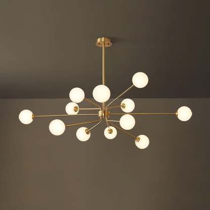 Solaire Arm Chandelier with 6/9/12 heads-Sylvia Space