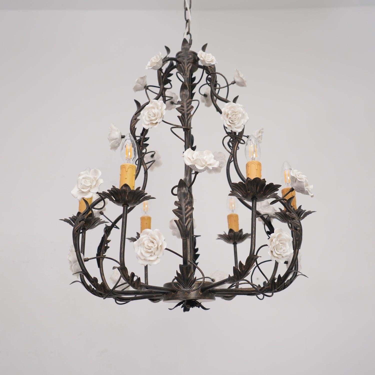 Florentine Rose Garden Chandelier with 5/6 heads-Sylvia Space