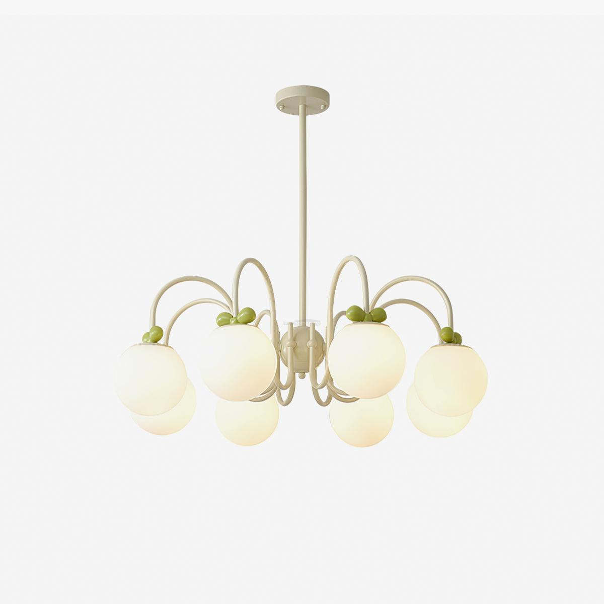 Cream Cherry Chandelier with 4/5/6/8 heads-Sylvia Space