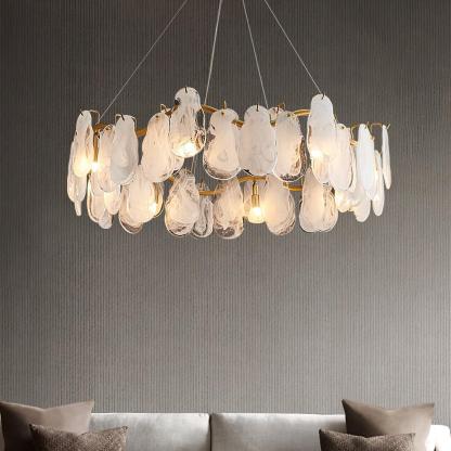 Mahina Cloud Round/Linear Chandelier-Sylvia Space