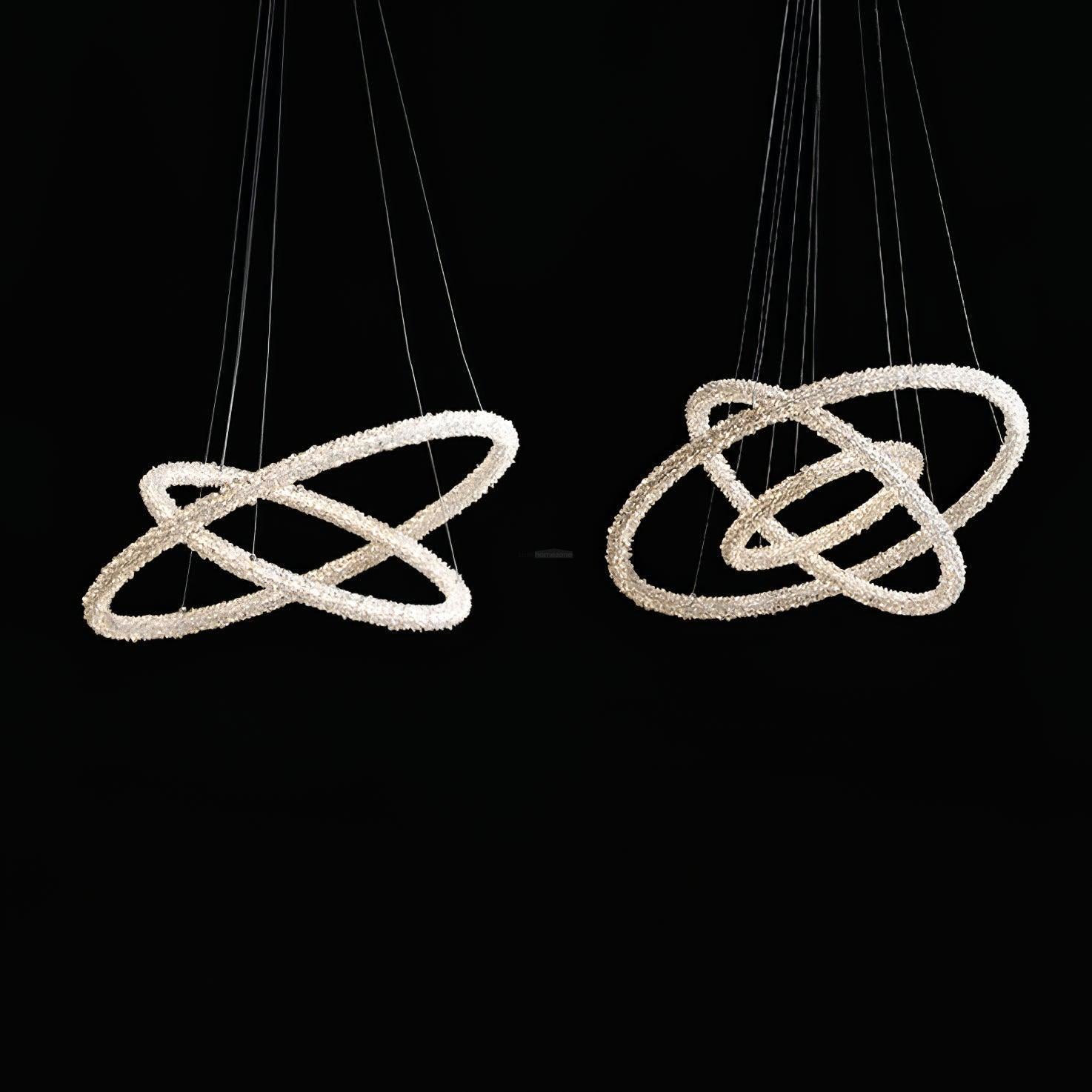 Crystal Ring Chandeliers-Sylvia Space