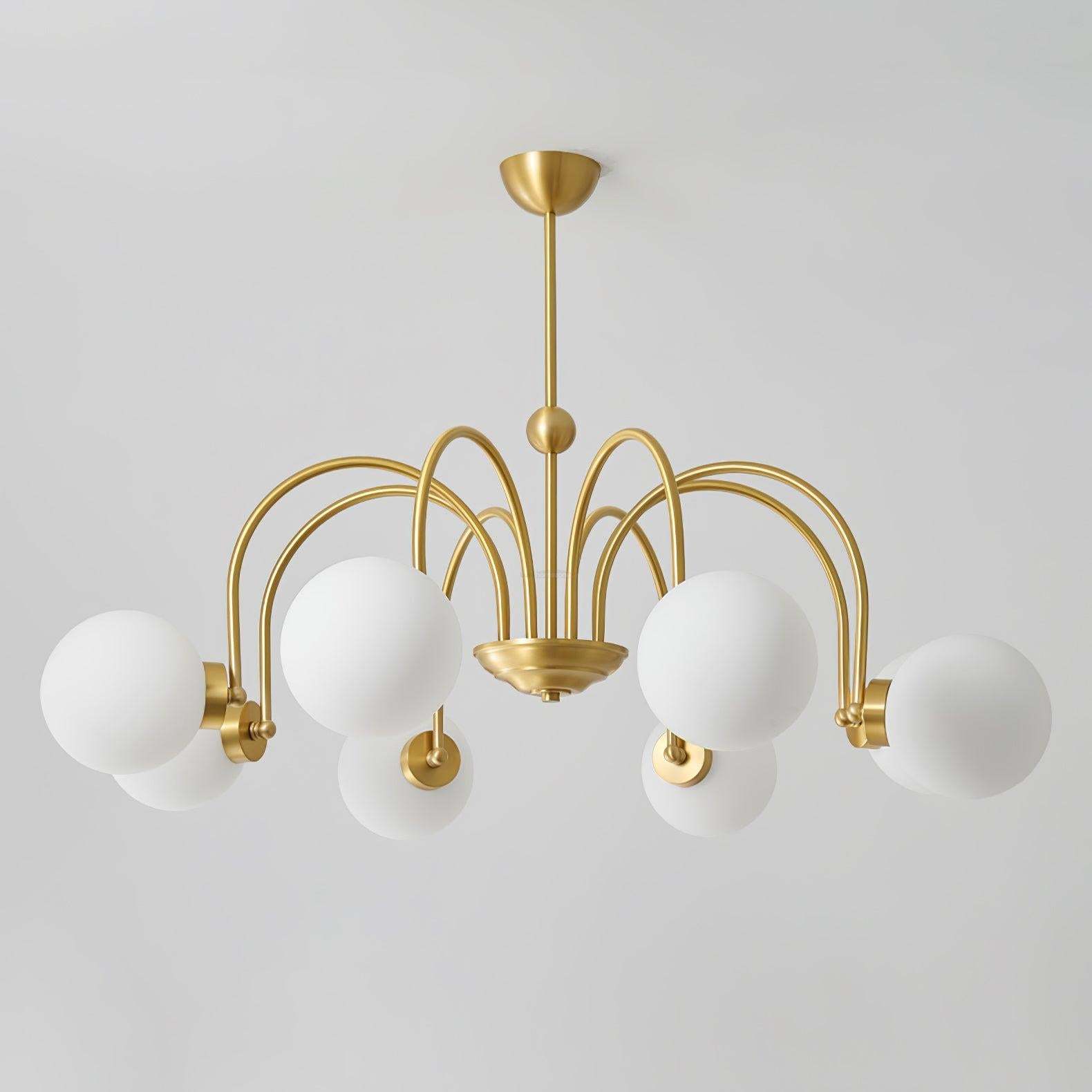 Yisu Brass Chandelier with 3/6/8 heads-Sylvia Space