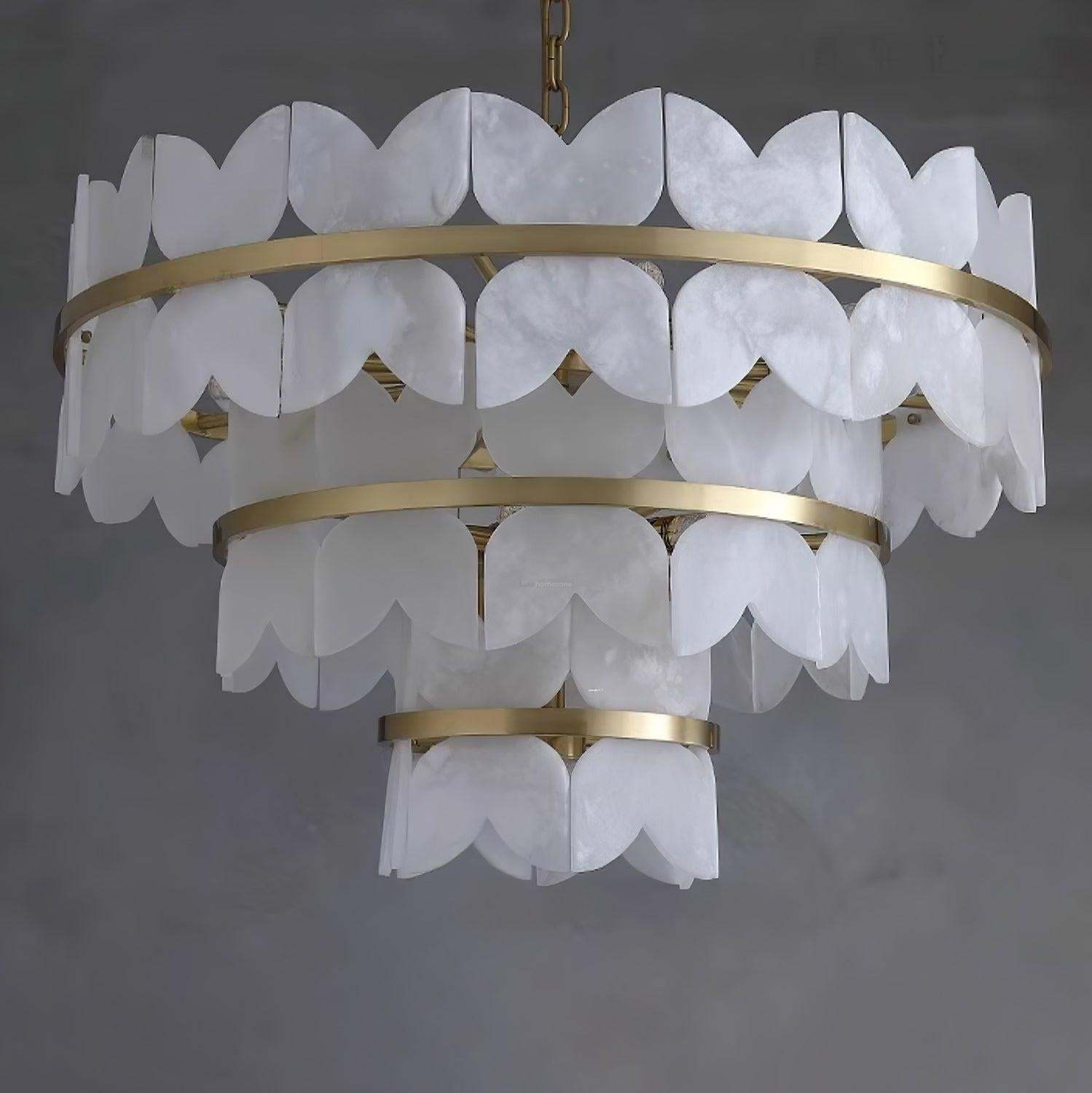Alabaster Cloudscape Chandelier with 1/2 layer-Sylvia Space