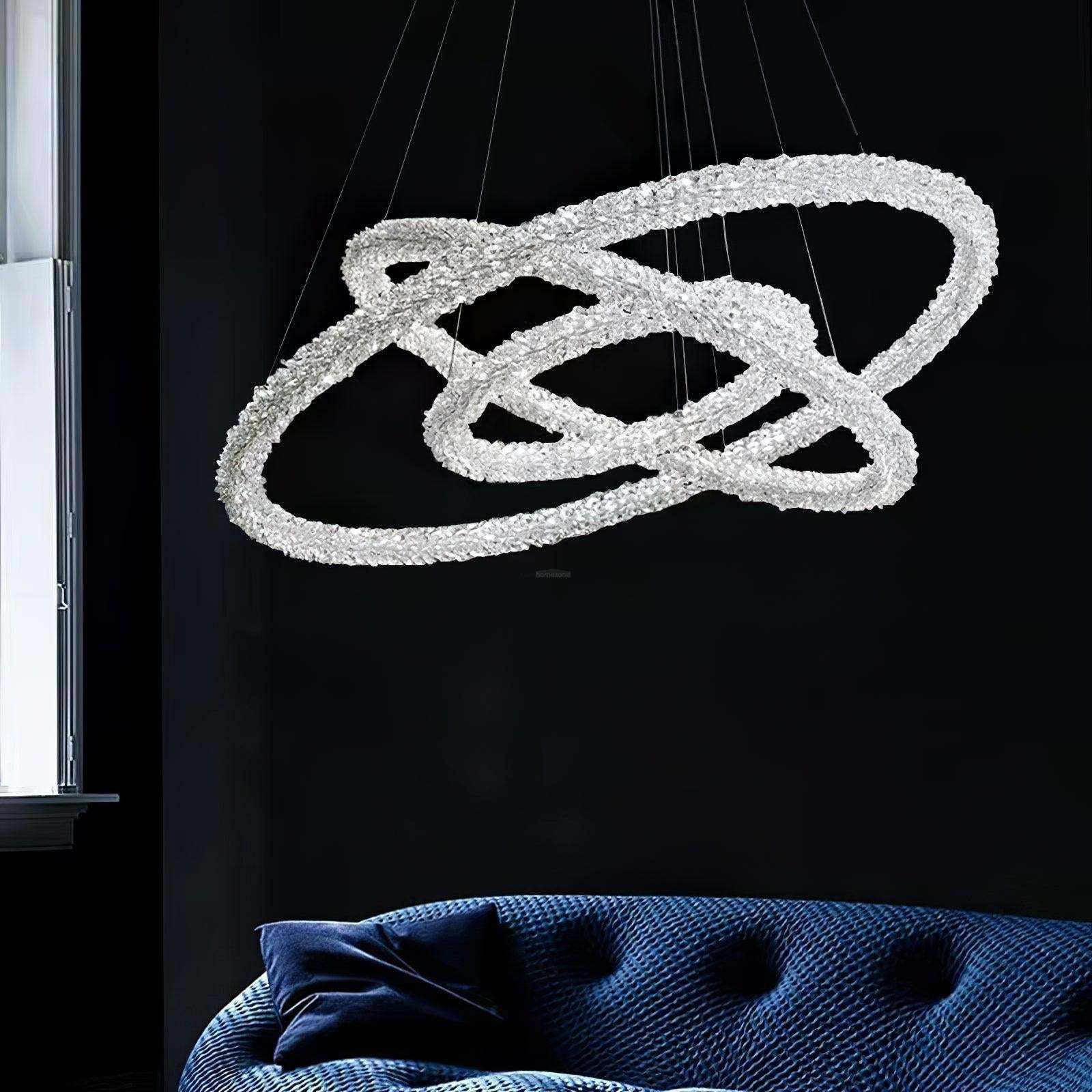 Crystal Ring Chandeliers-Sylvia Space