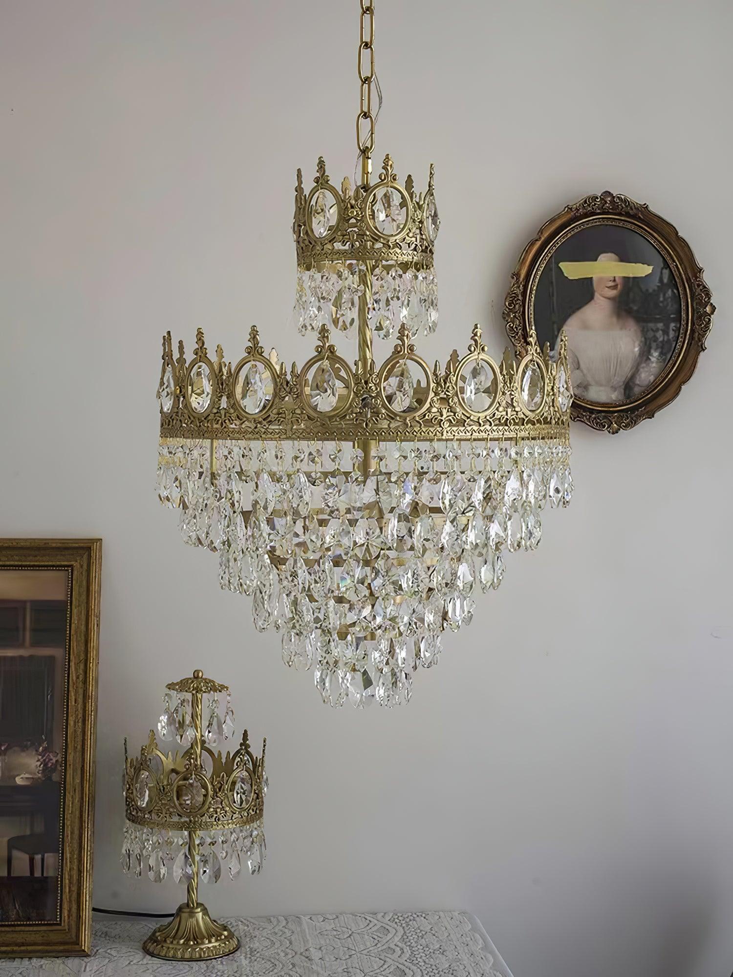 Vintage Crystal Chandelier-Sylvia Space