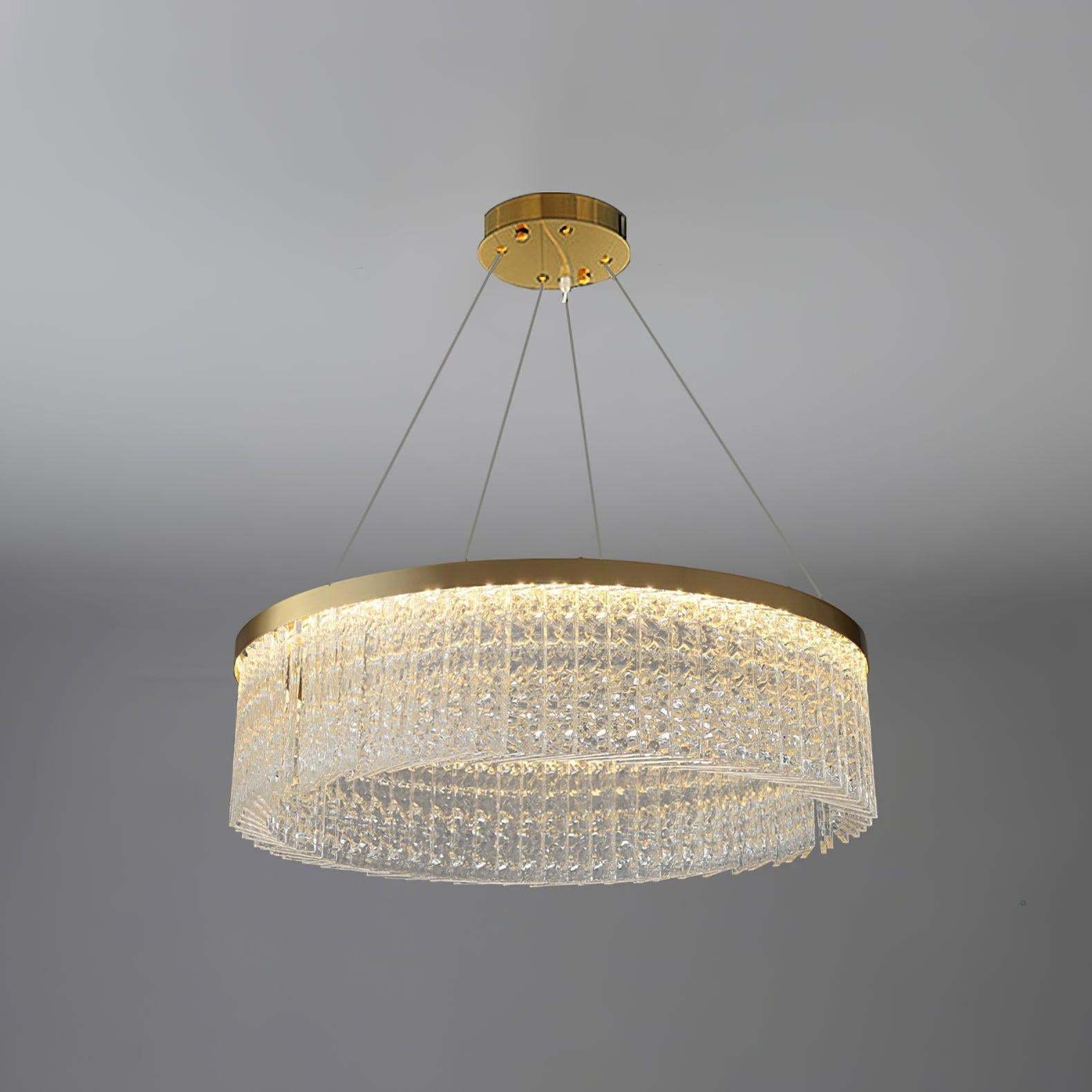 Halo Crystal Round Chandelier-Sylvia Space