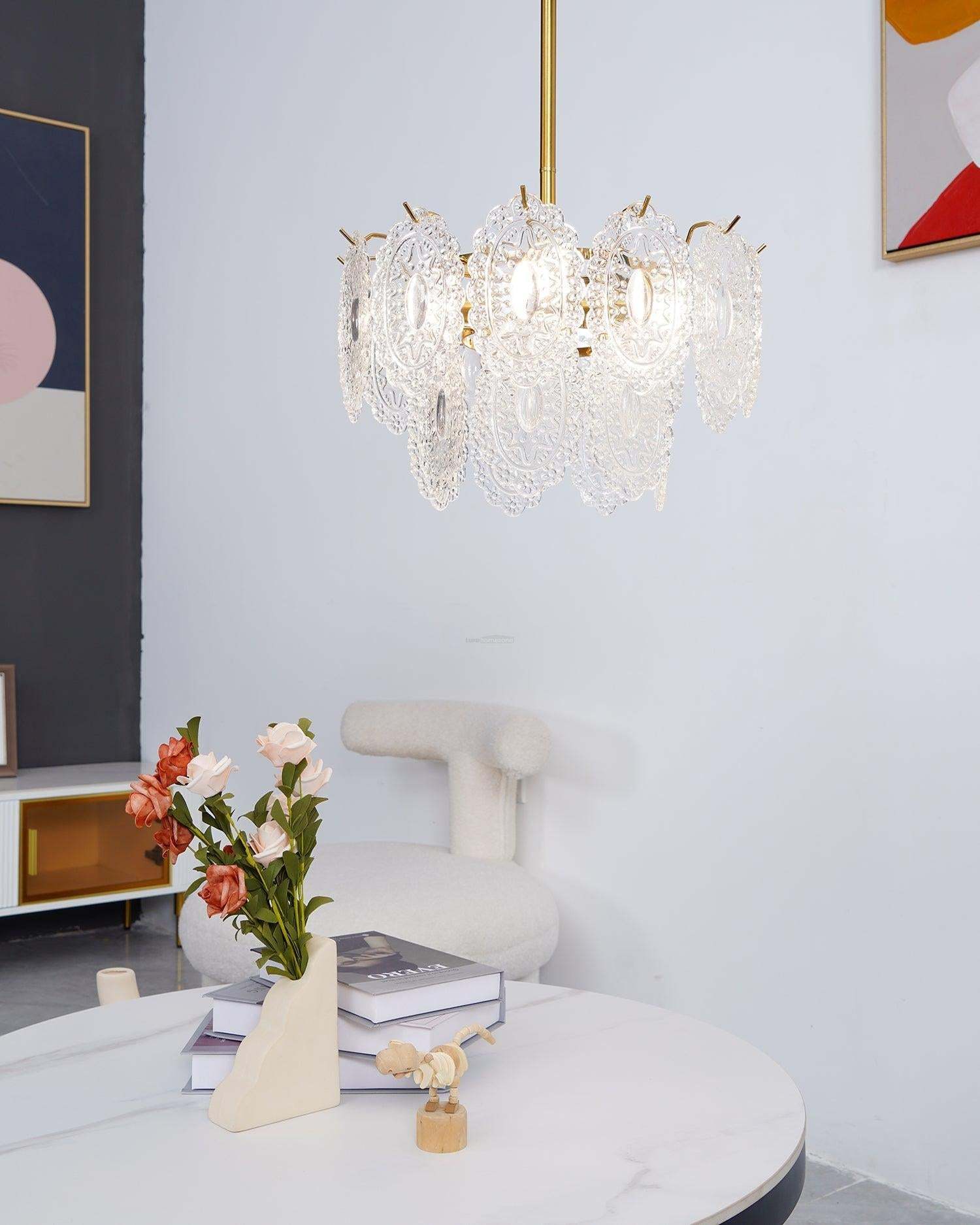 Wave Glass Style Chandelier-Sylvia Space