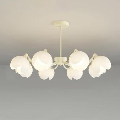 Murano Cream Chandelier with 3/5/6/8 heads-Sylvia Space