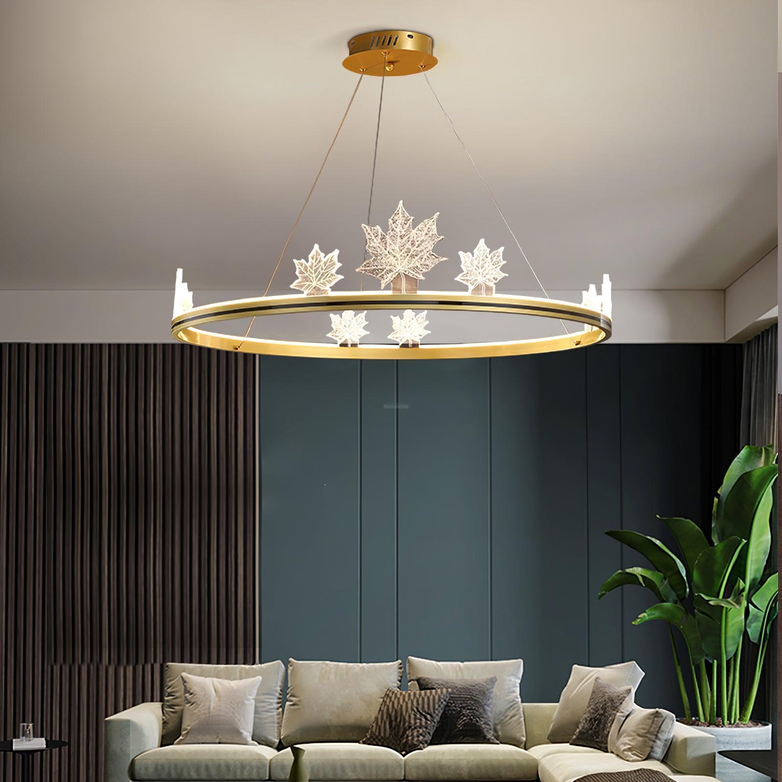 Ion Leaf Ring Chandelier-Sylvia Space