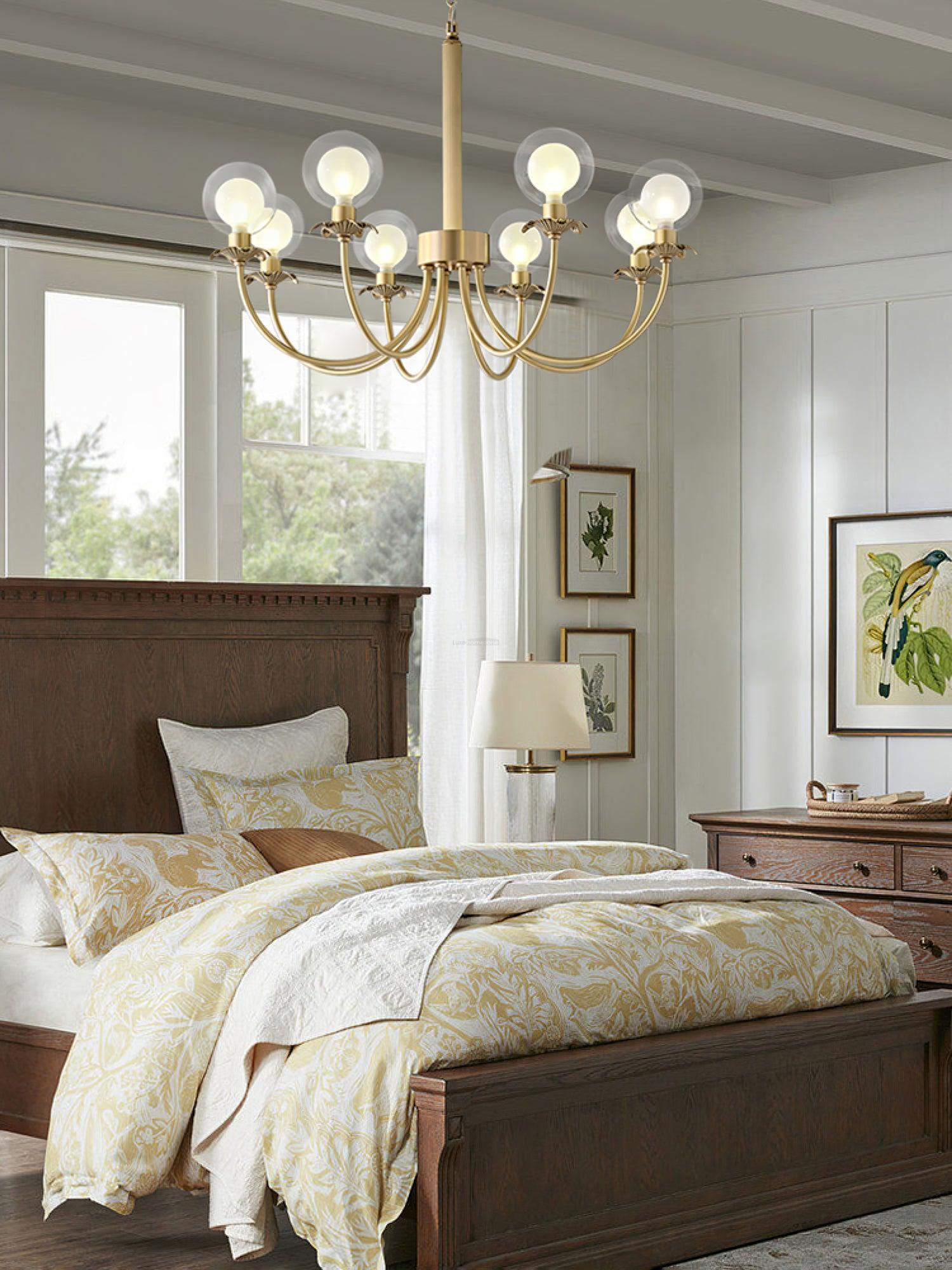 Aureate Radiance Glass Chandelier with 6/8 heads-Sylvia Space